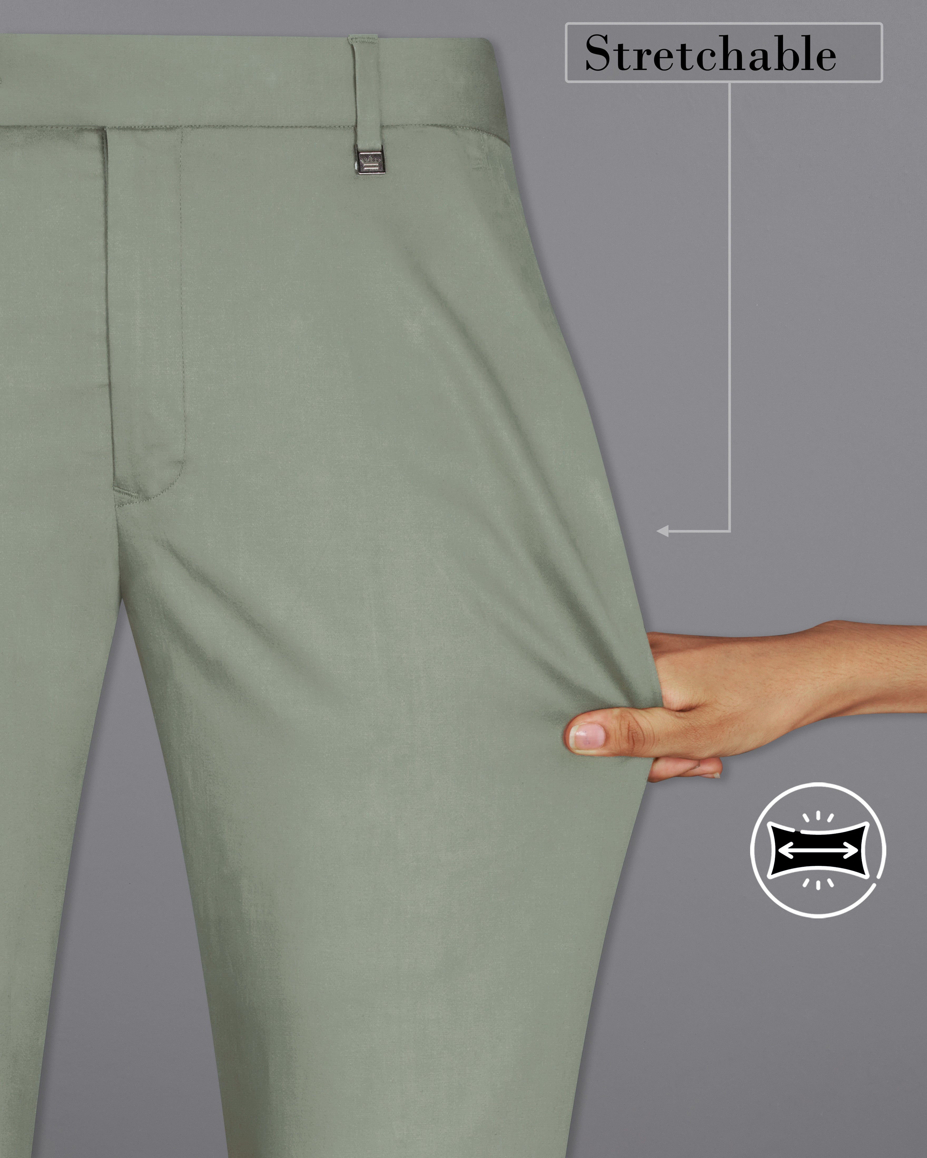 Arvind Men's Cotton Structured Unstitched Stretchable Trouser Fabric  (Hazelwood Beige)