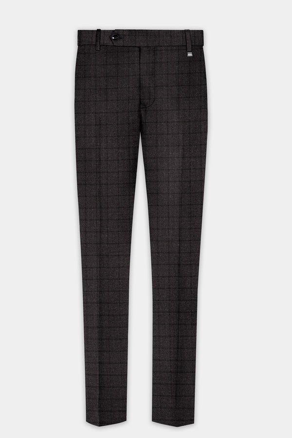 Thunder Gray Windowpane Tweed Pant