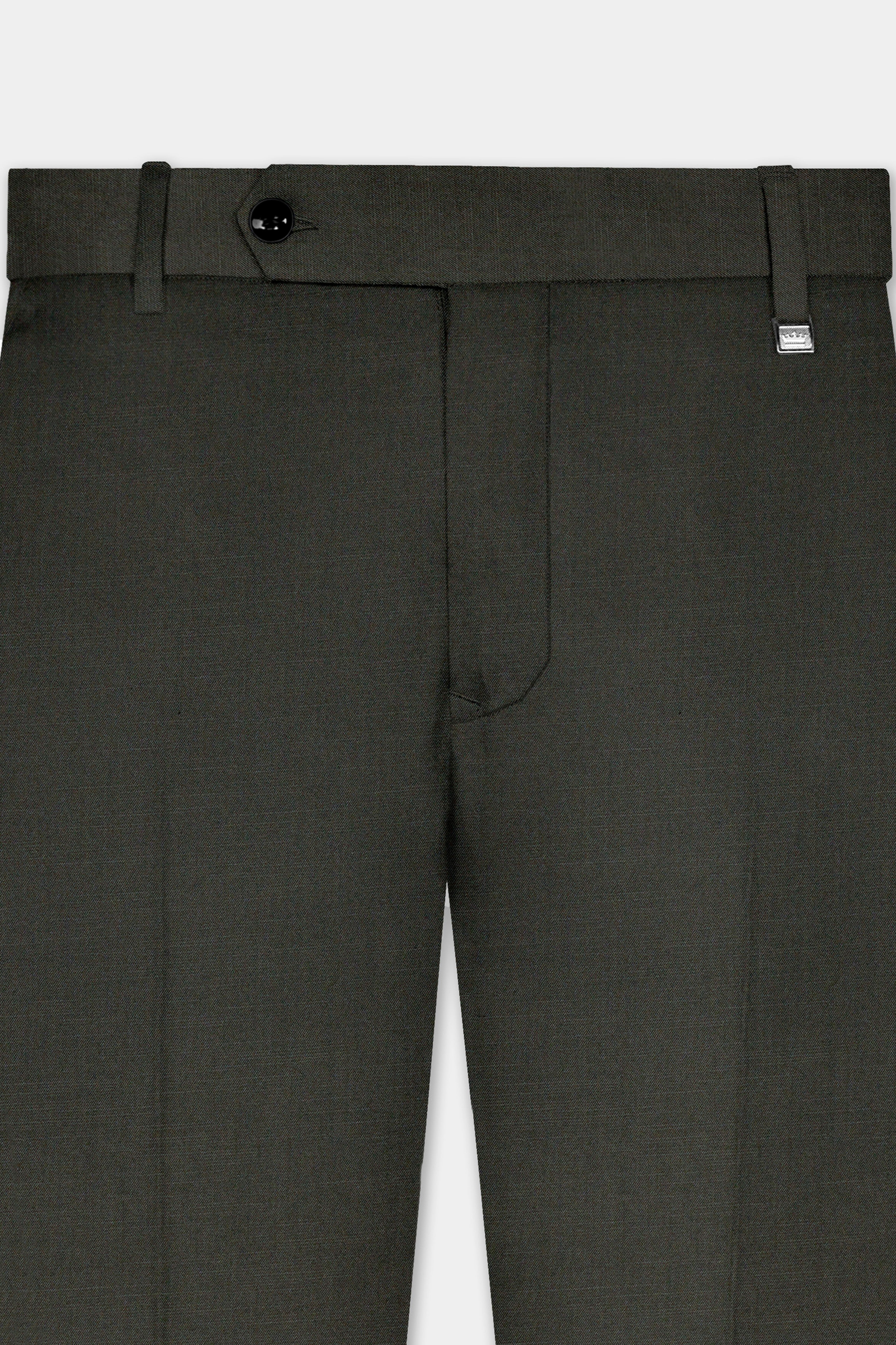 Rangoon Green Wool Blend Stretchable Waistband Pant