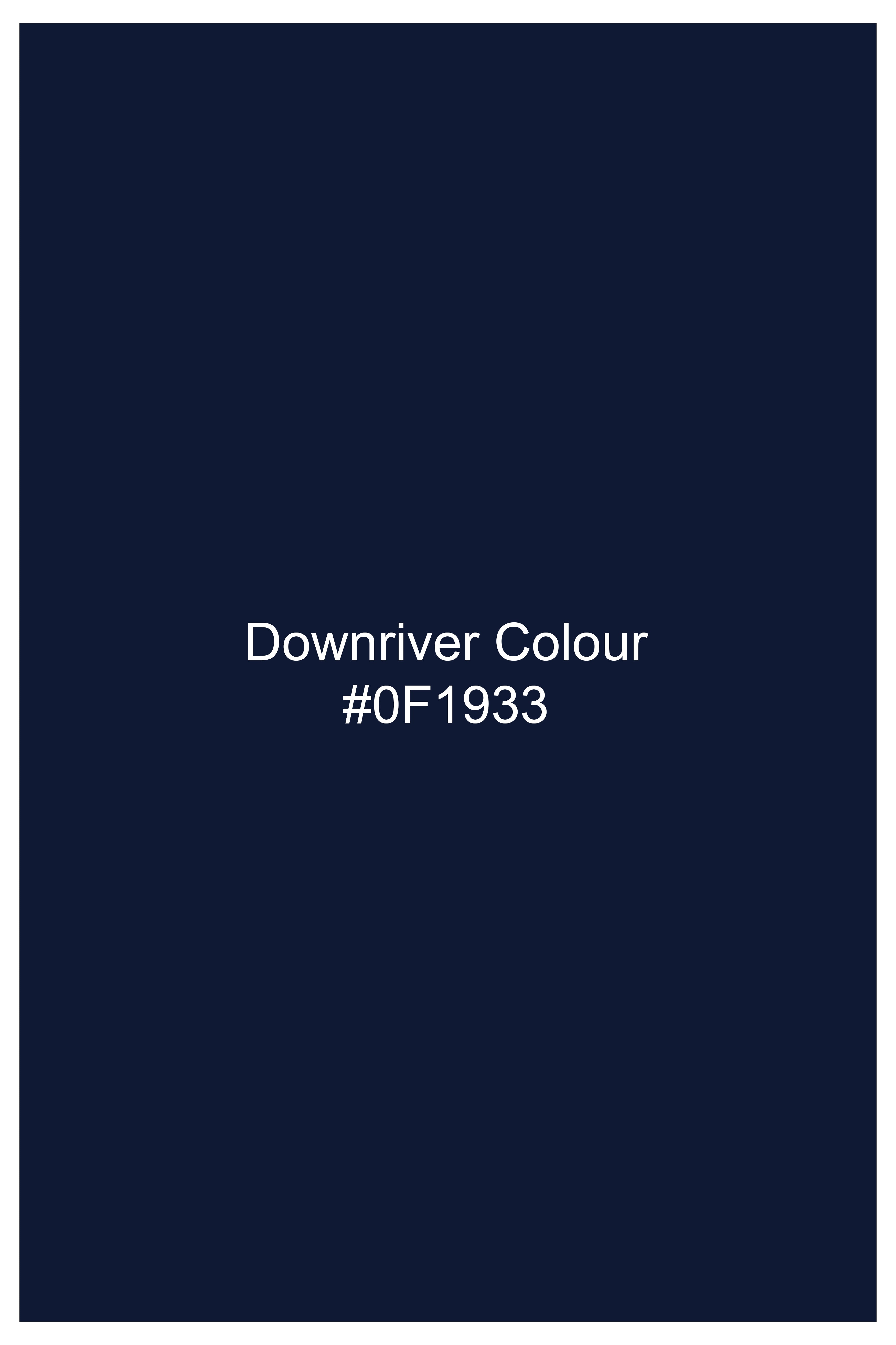 Downriver Blue Velvet Stretchable Waistband Pant