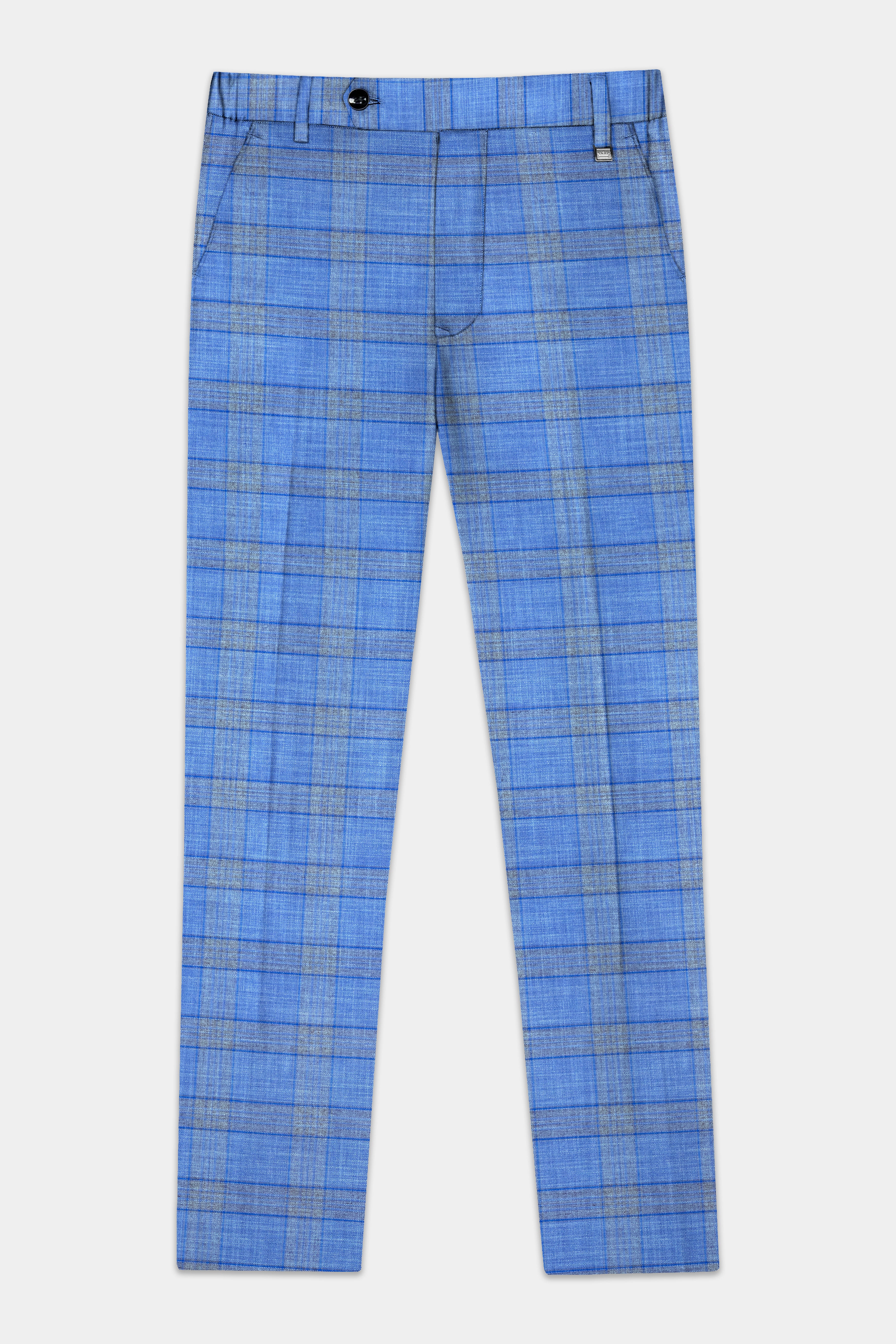 Danube Blue Wool Blend Pant