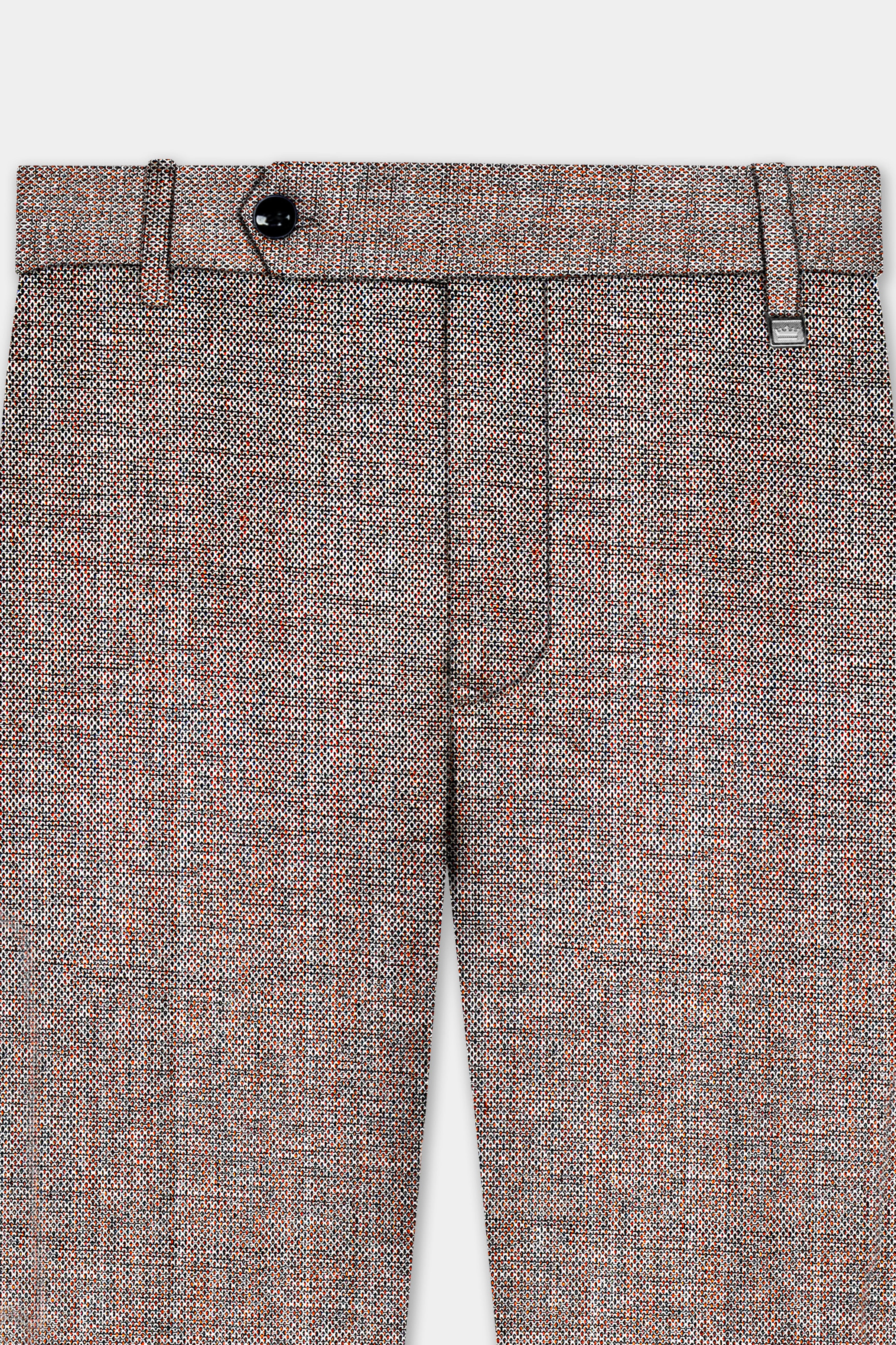 Ferra Brown Textured Pant