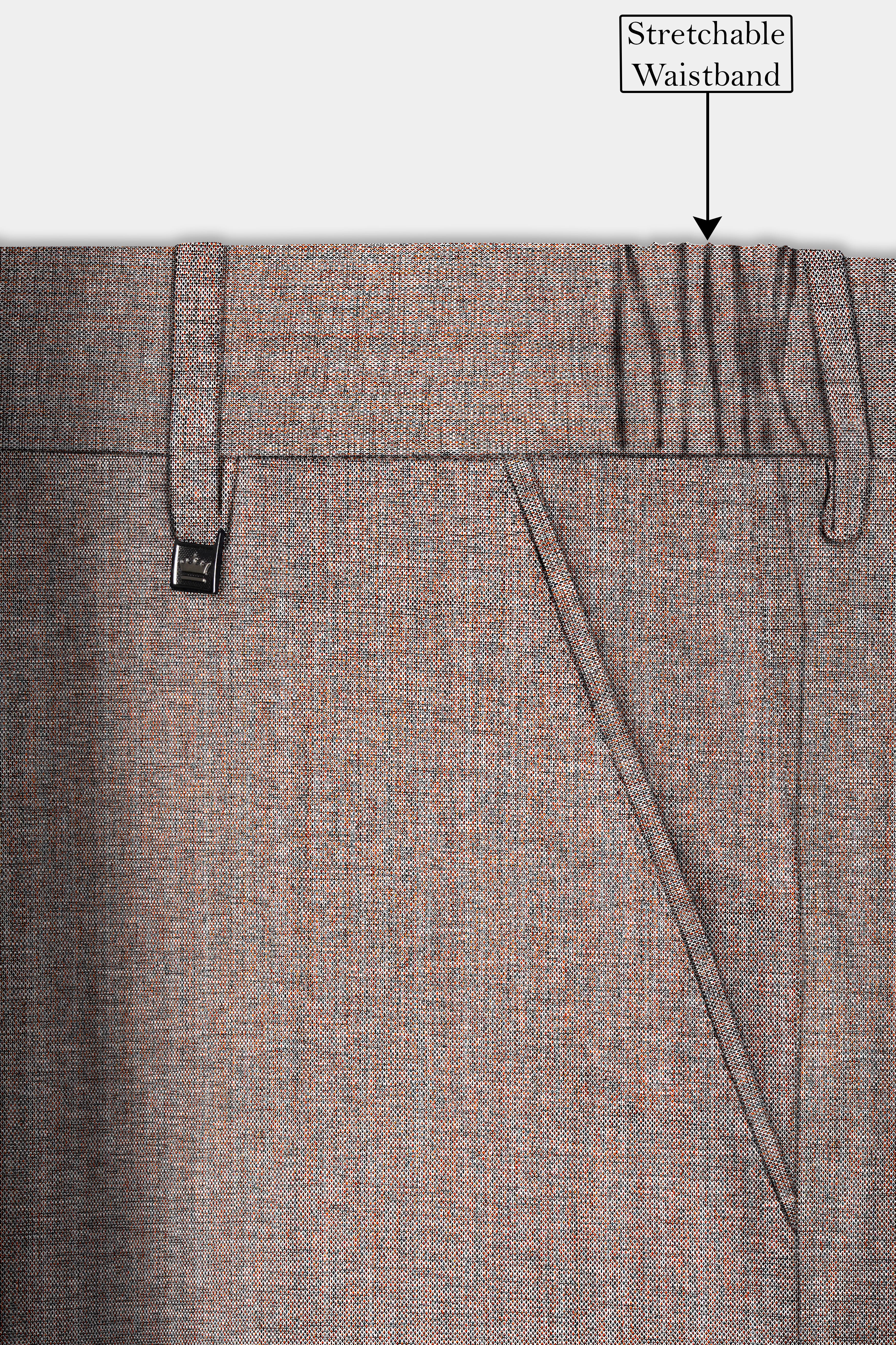 Ferra Brown Textured Pant