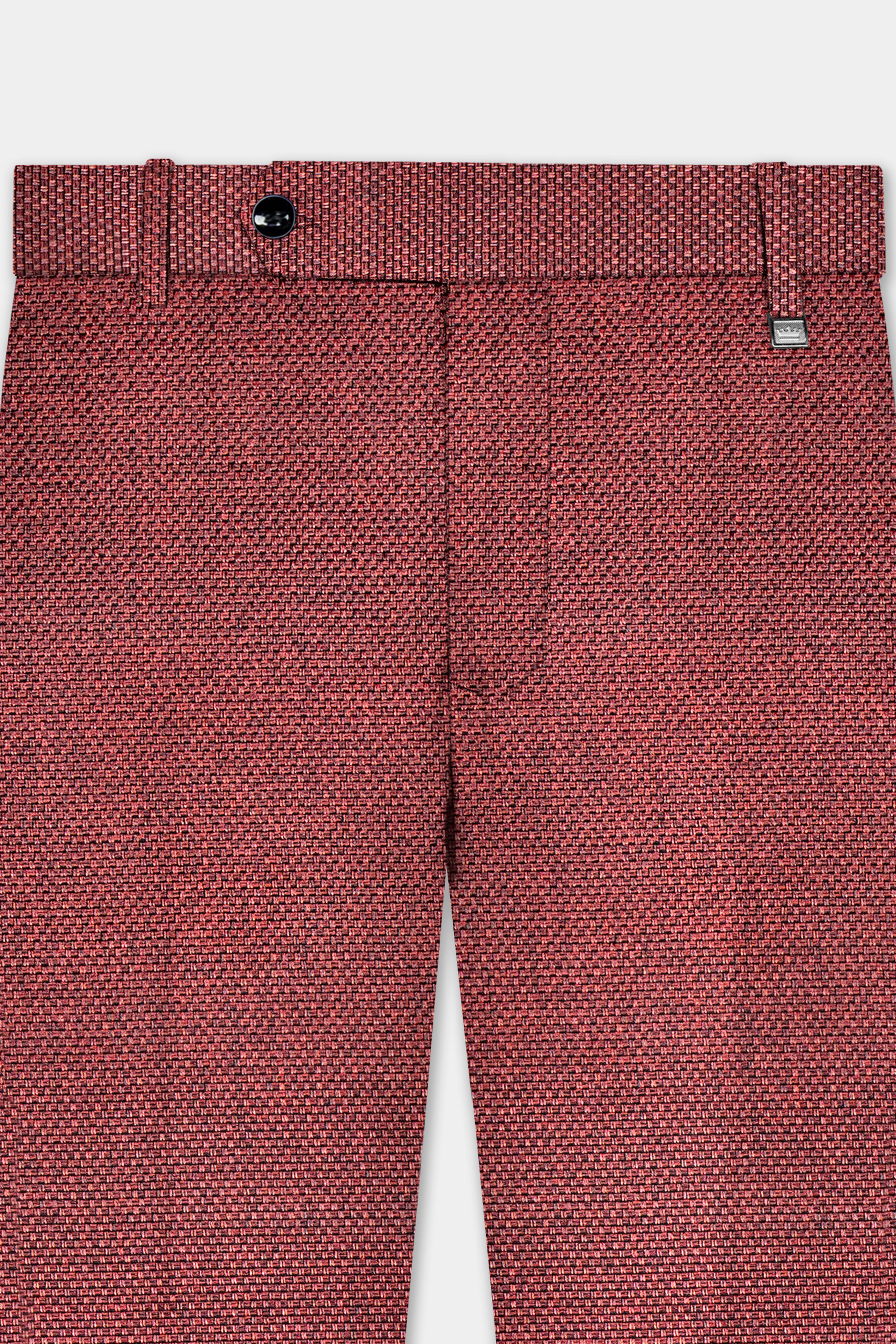 Merlot Red Textured Pant