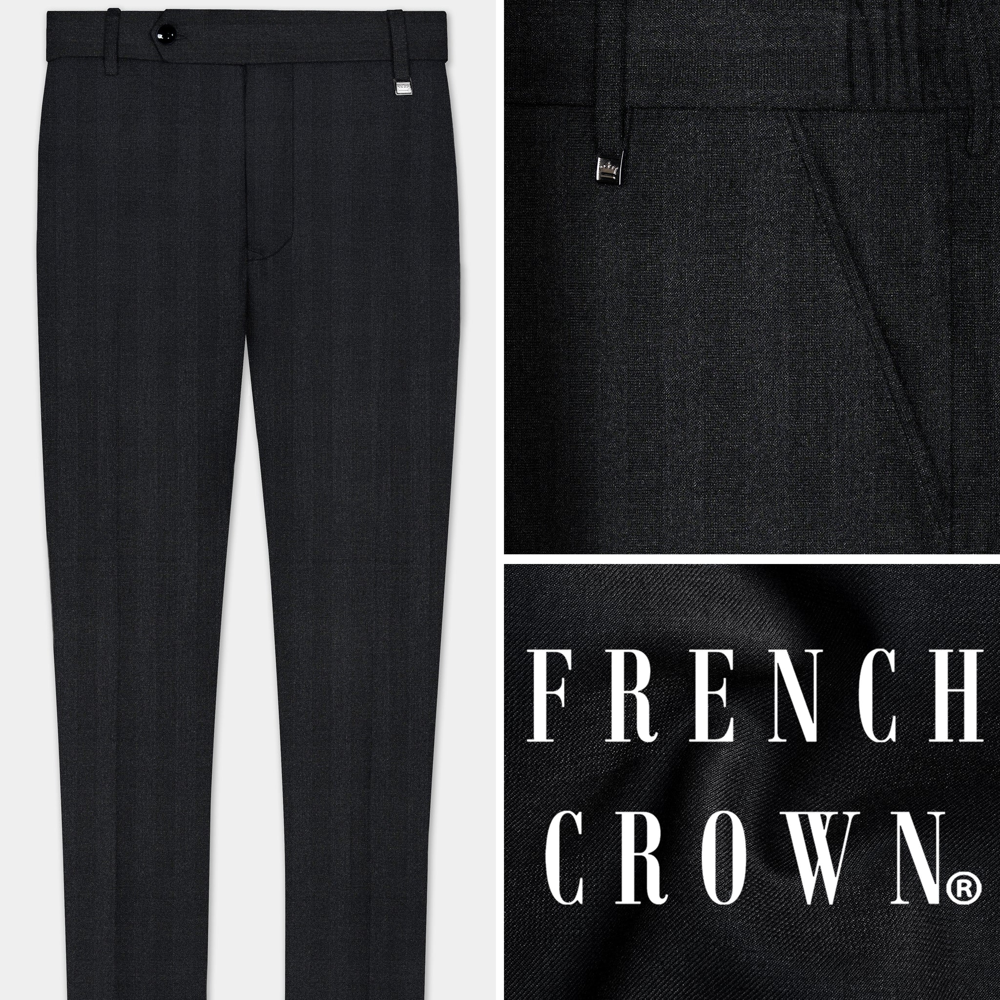 4-bar Striped Wool Blend Tailored Pants