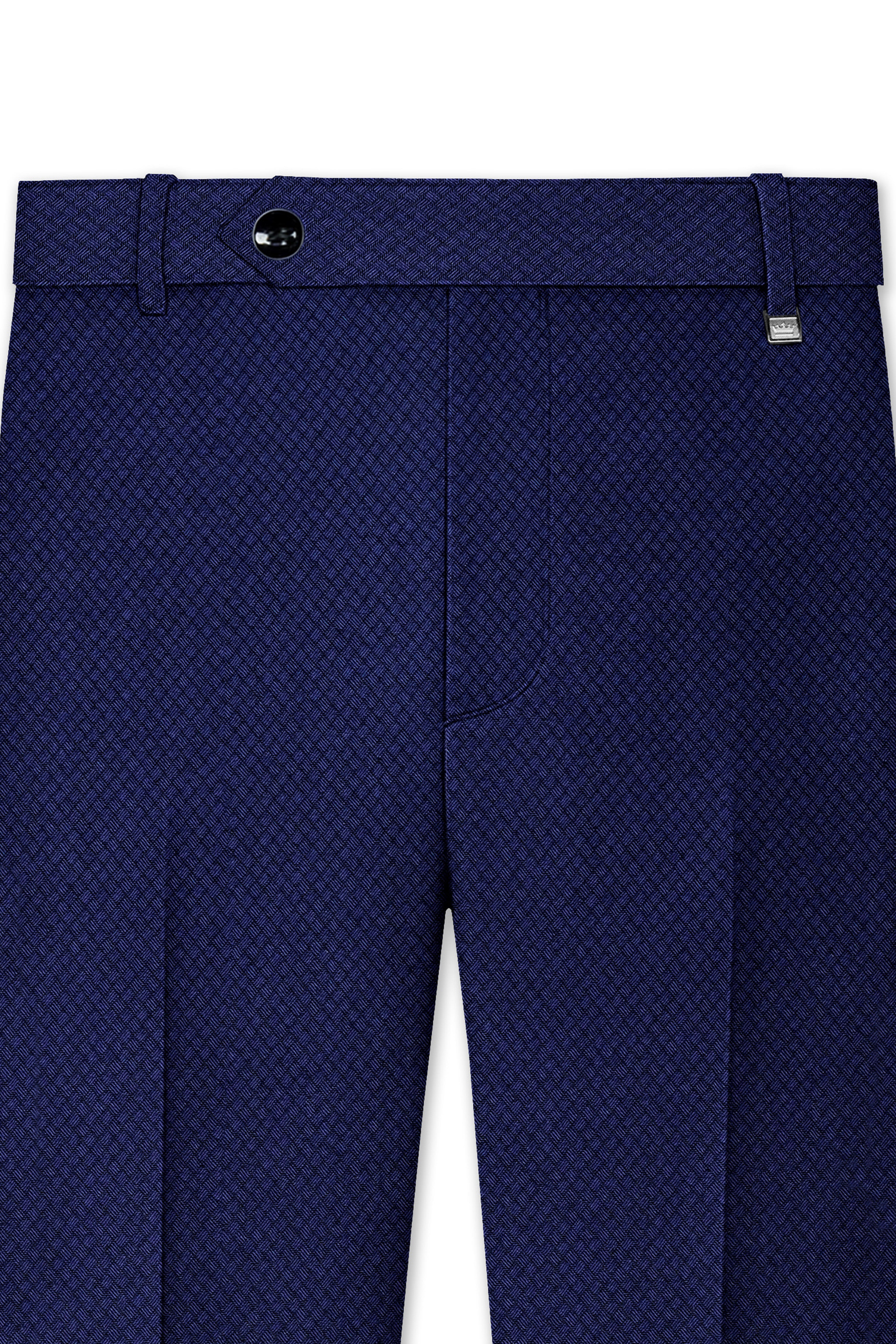 Port Gore Blue Subtle Textured Woolrich Pant