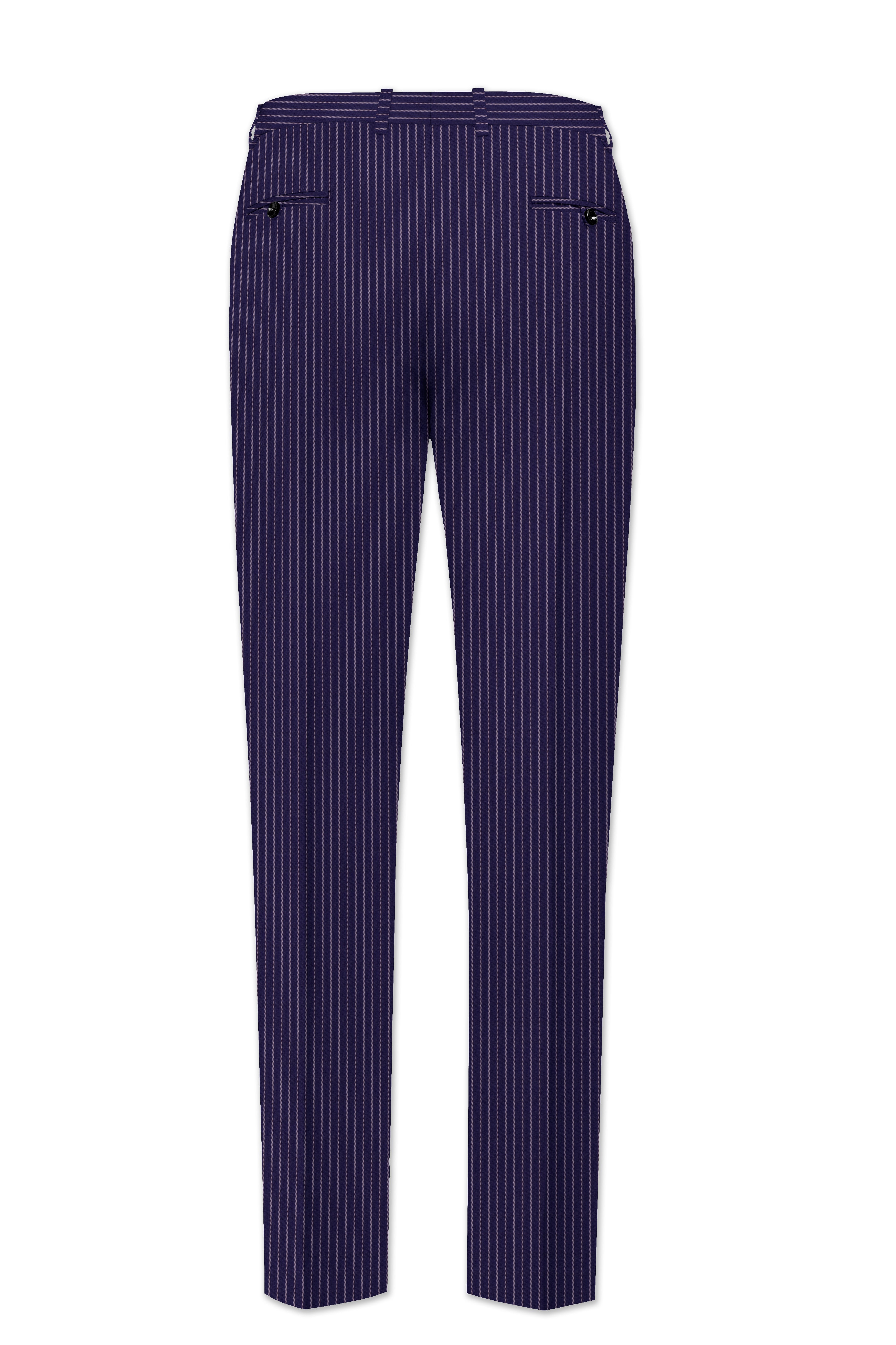 Martinique Blue with Prelude Striped Premium Cotton Pant