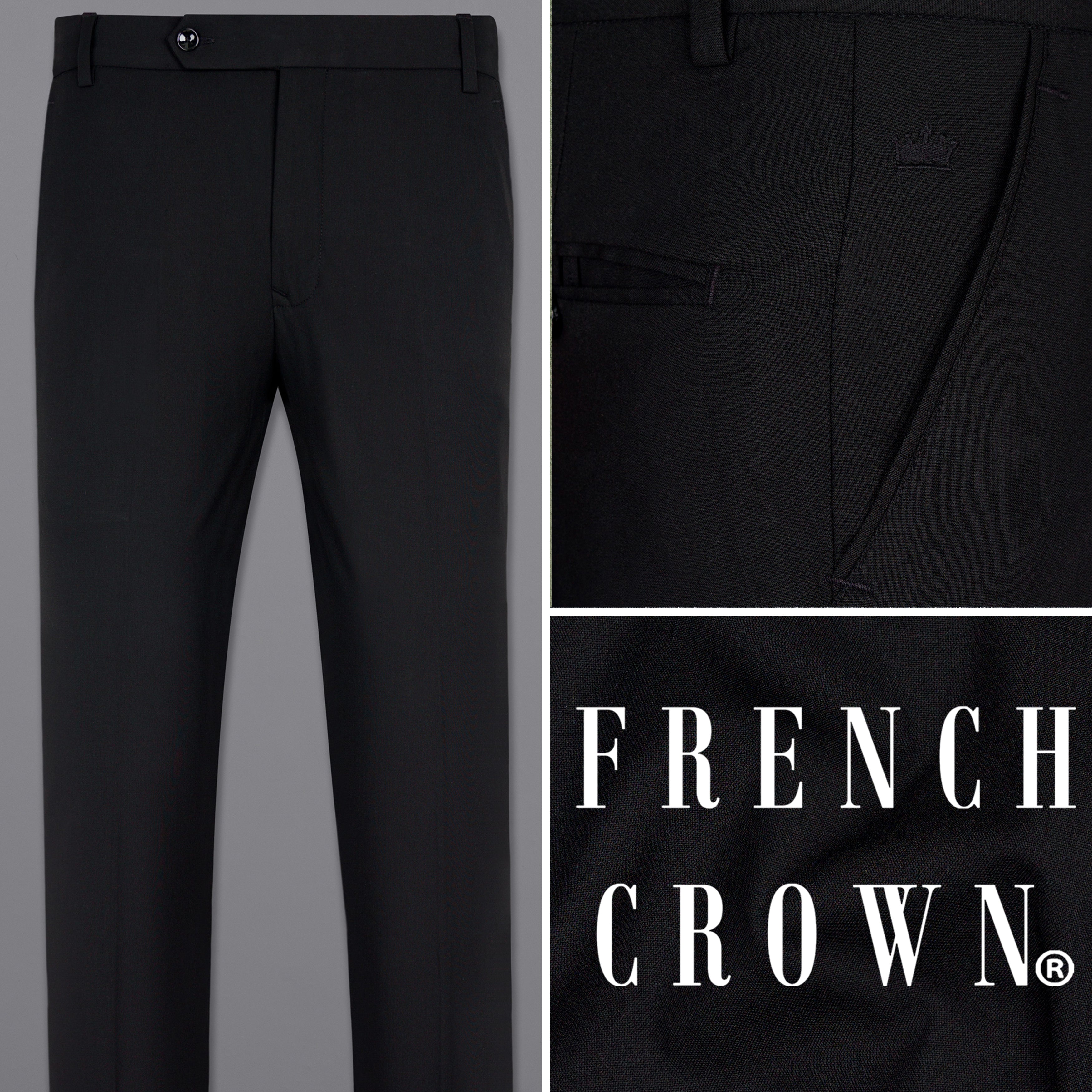 Wool-blend trousers Slim Fit - Burgundy - Men | H&M IN