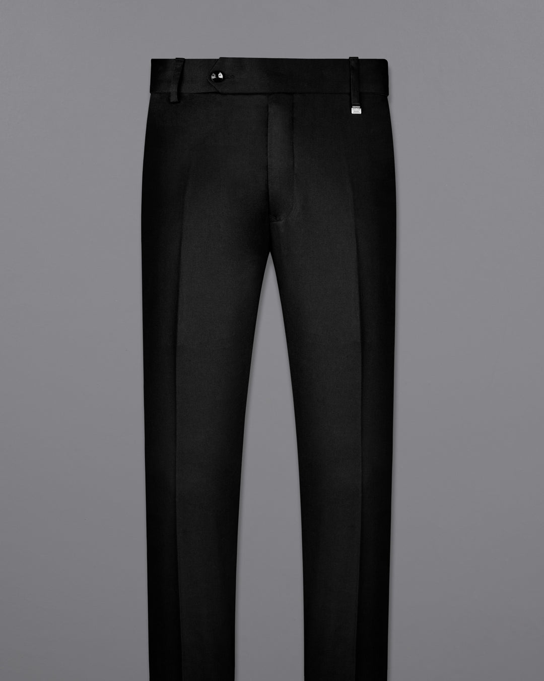 JADE BLACK SOLID STRETCHABLE PREMIUM COTTON TRAVELER PANT