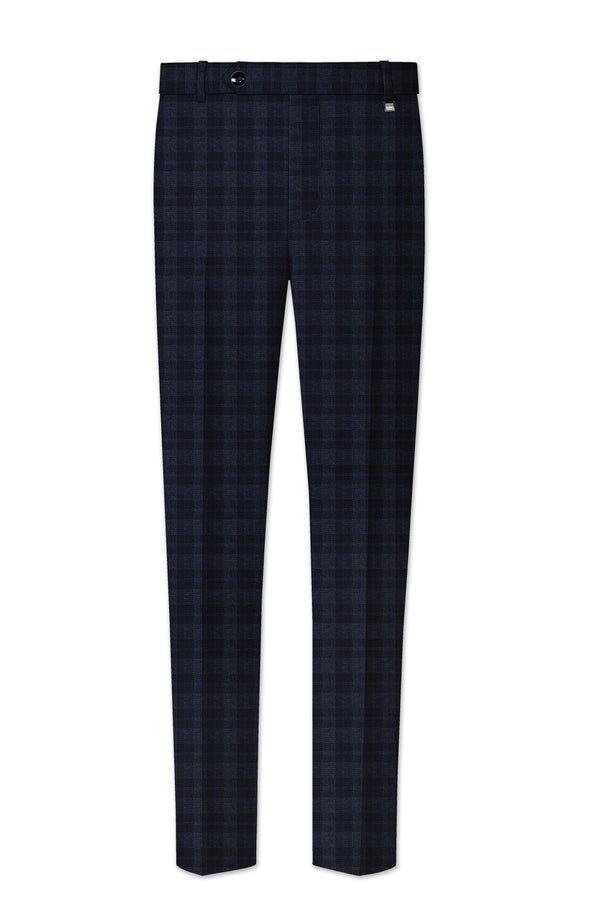 Bastille Grey Plaid Wool Rich Pant