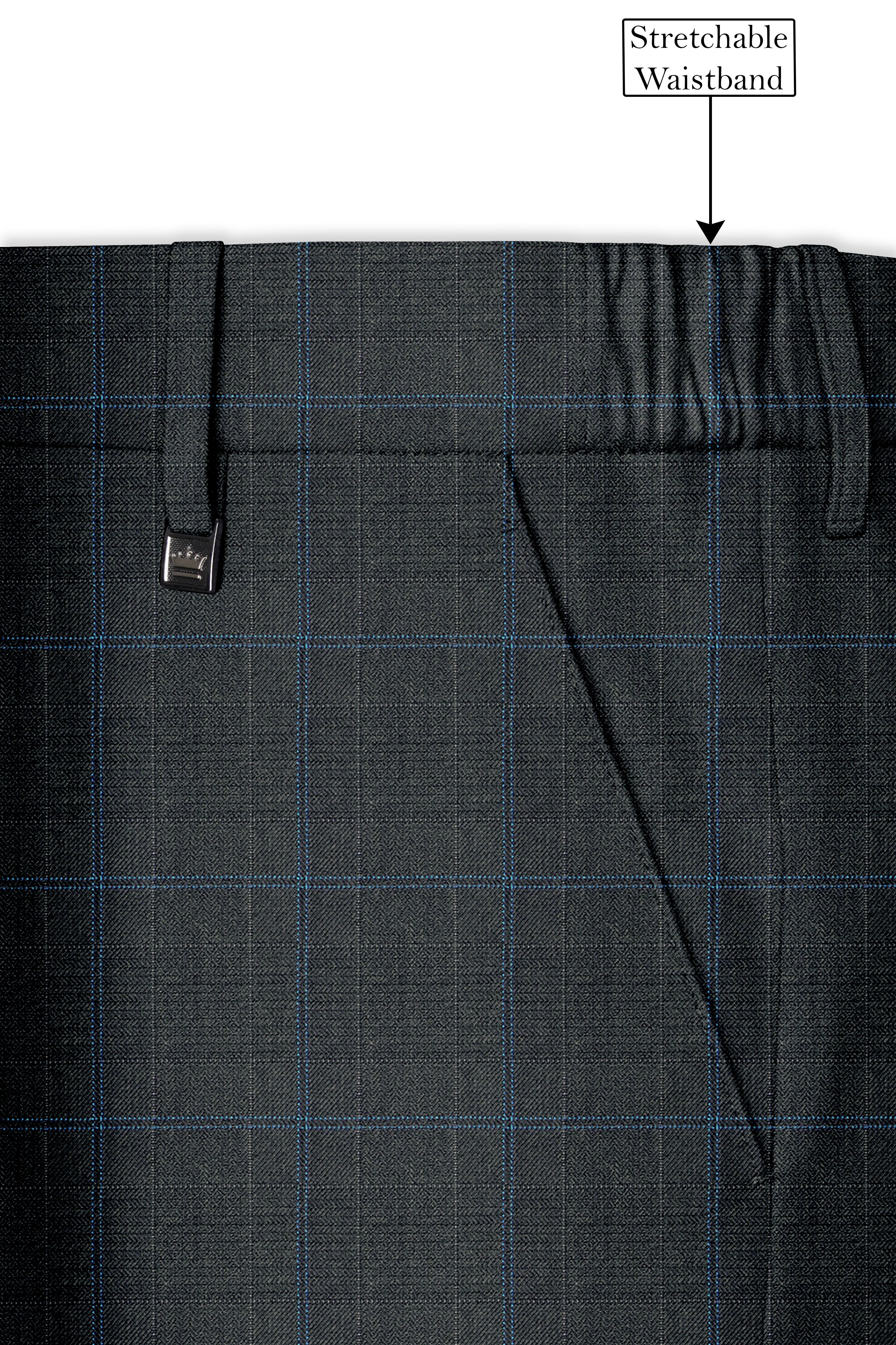 Cape Cod Gray Super fine Checkered Wool Rich Pant