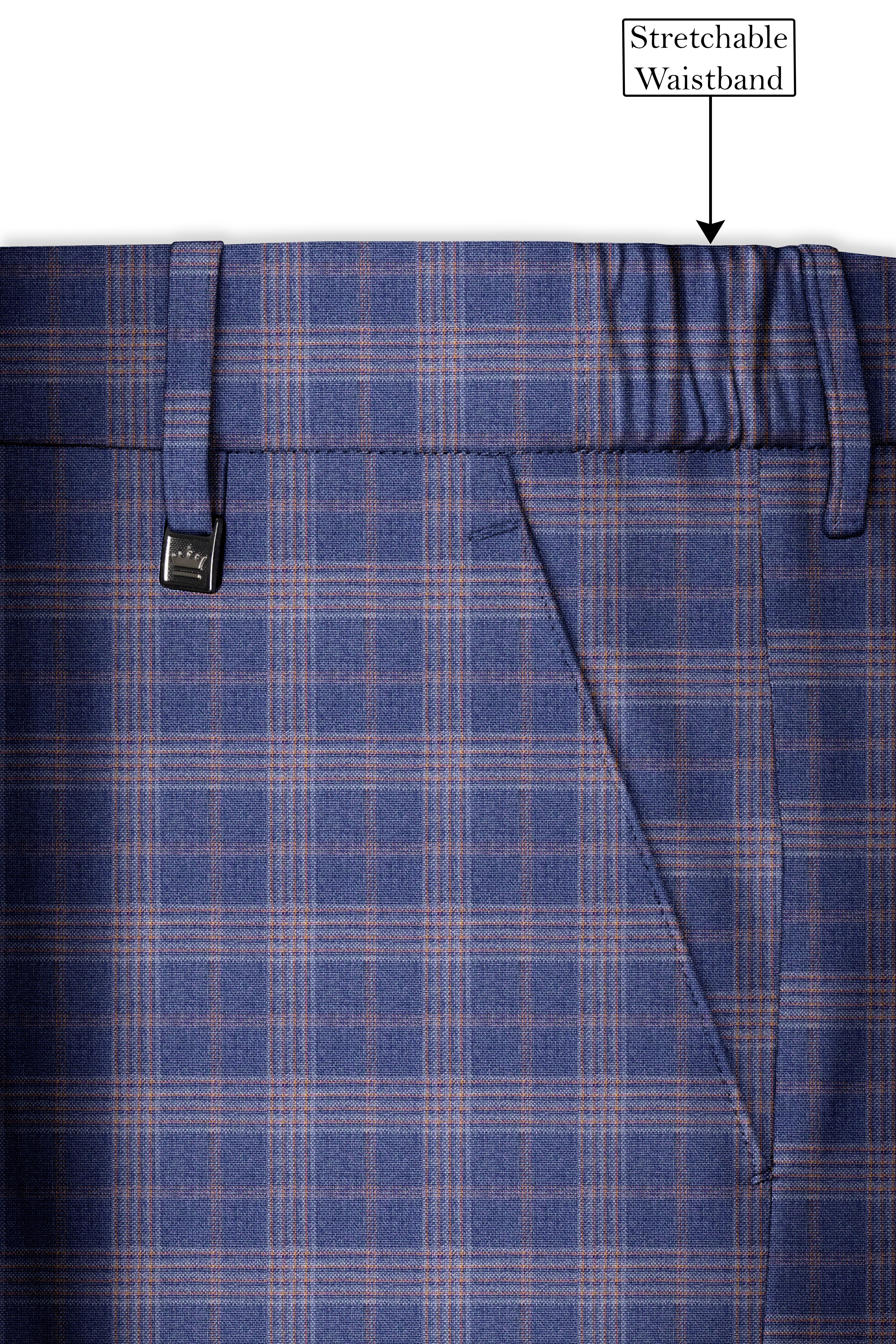 Trout Gray Super fine Checkered Wool Rich Pant