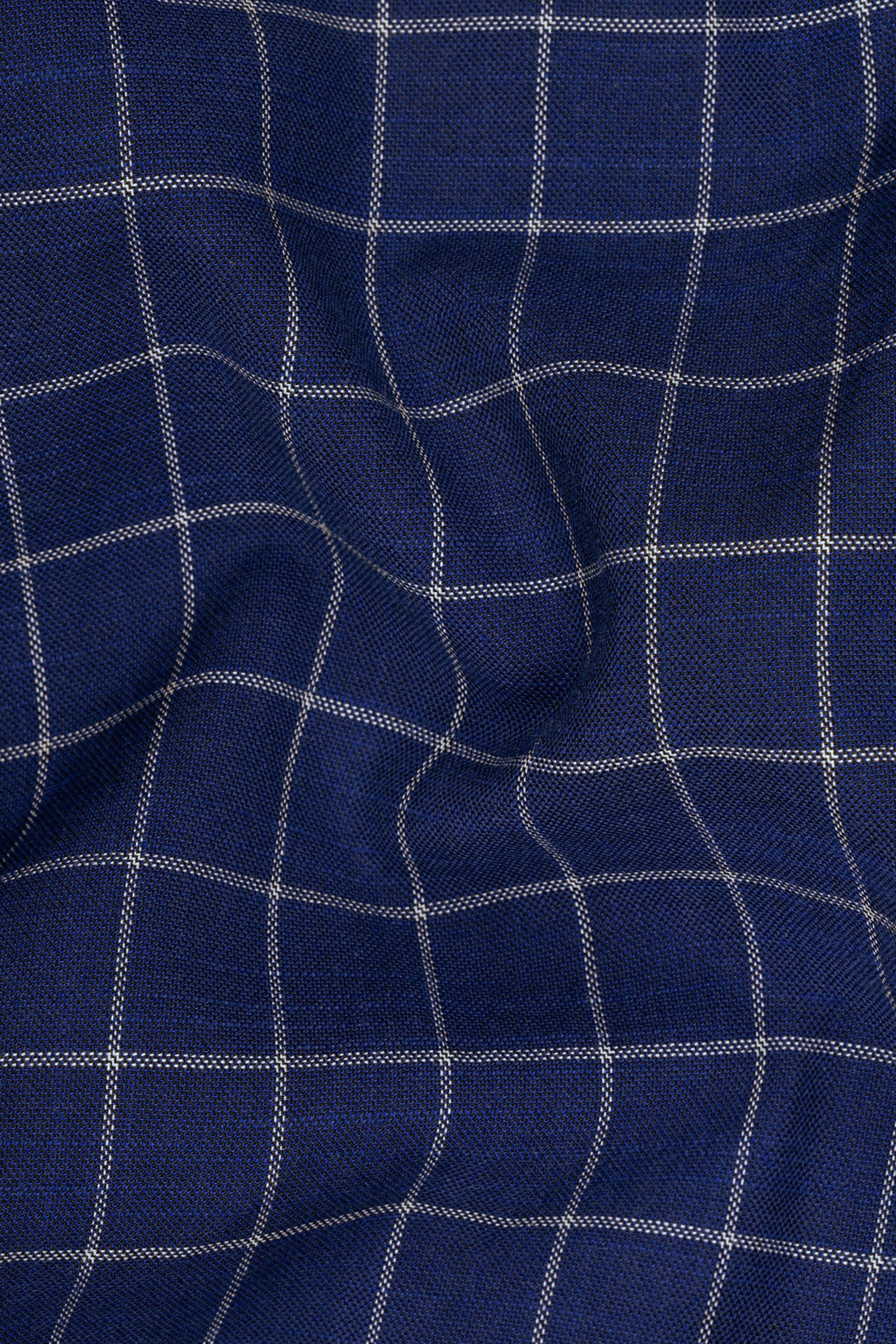 Rhino Blue Super fine Checkered Premium Cotton Pant