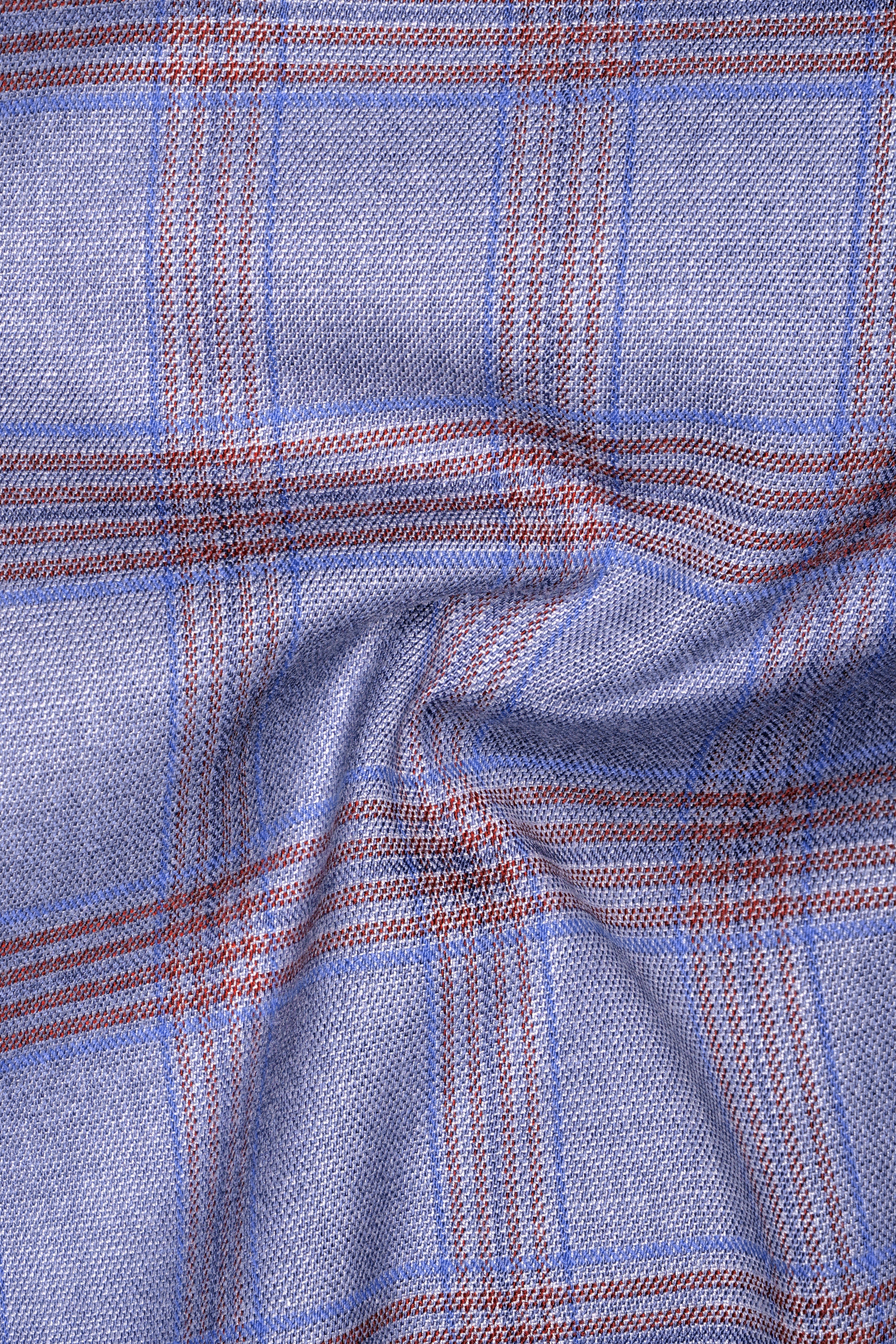 Manatee Grey Super fine Plaid Premium Cotton Pant