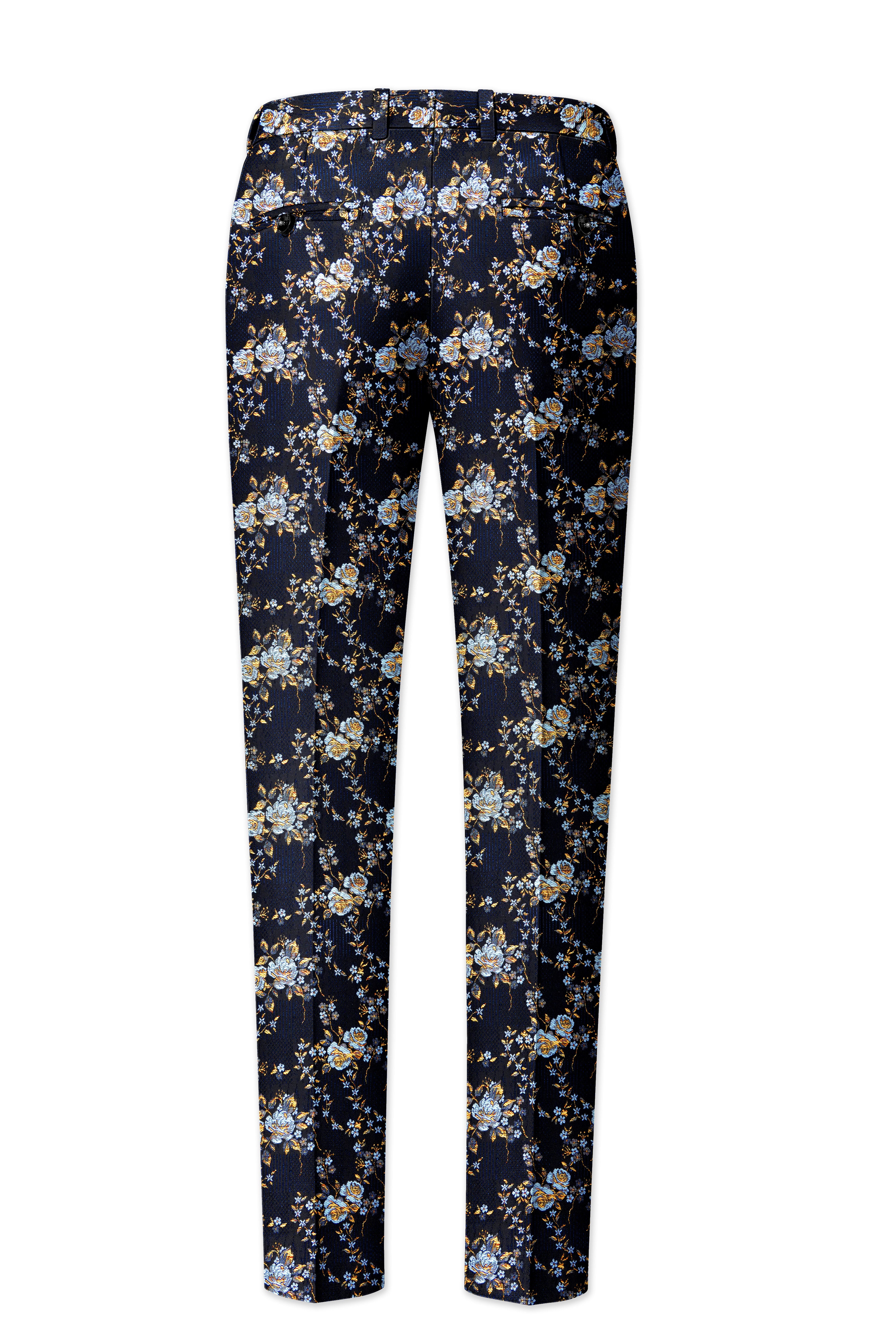 Storm Dust Floral Printed Stretchable Waistband Pant