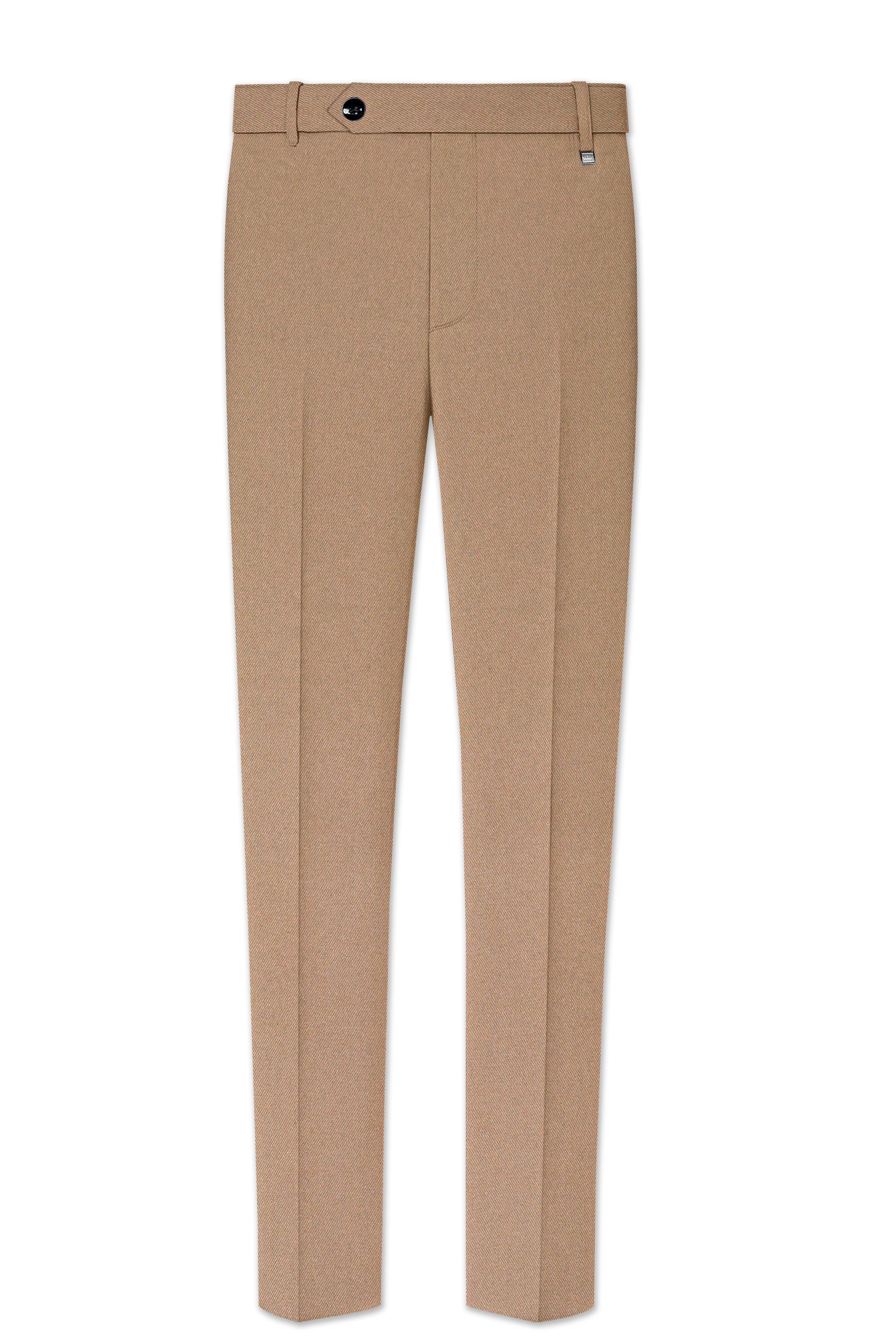 Dark Chestnut Brown Solid Premium Cotton Pant