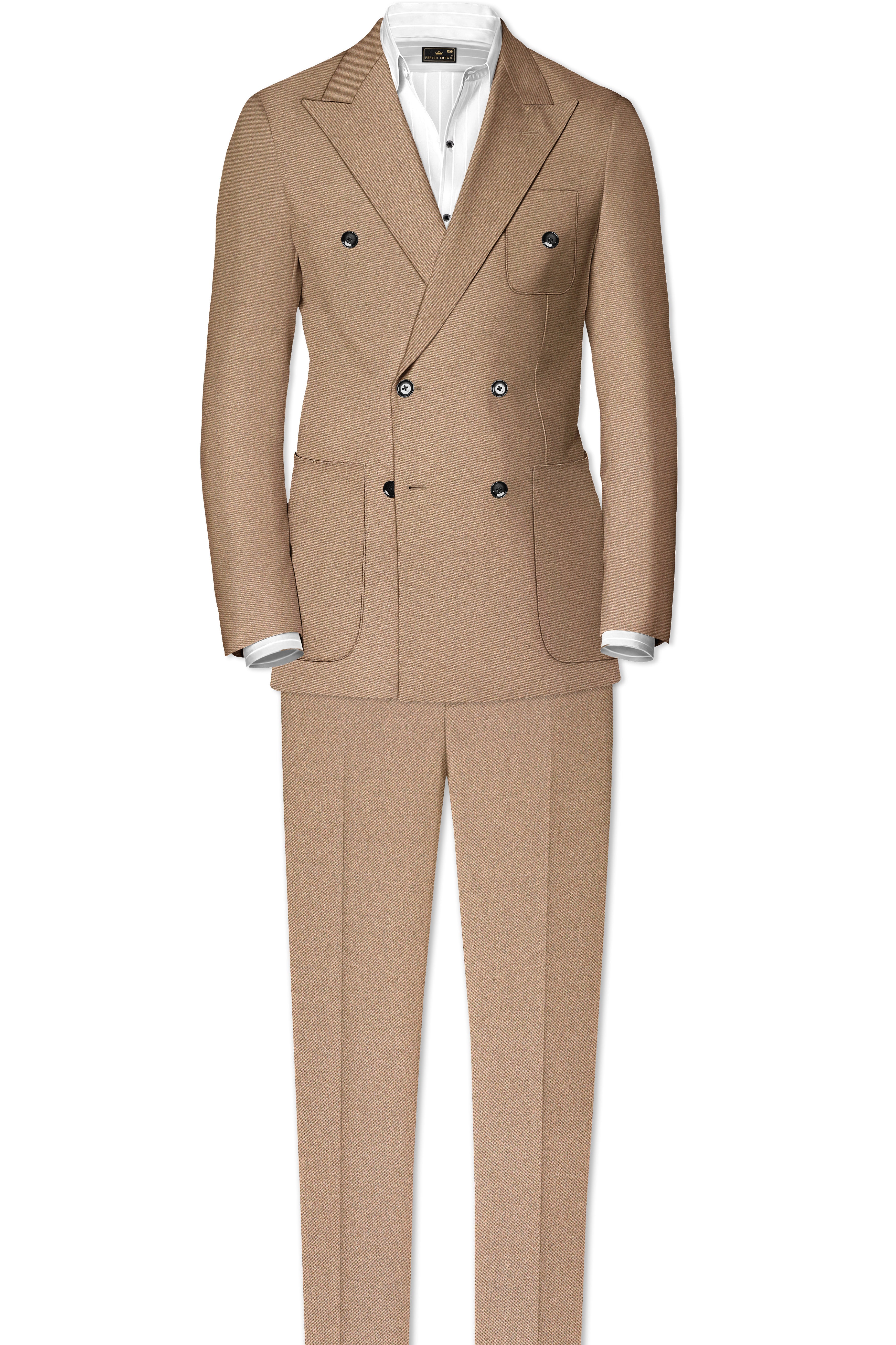 Dark Chestnut Brown Solid Premium Cotton Pant