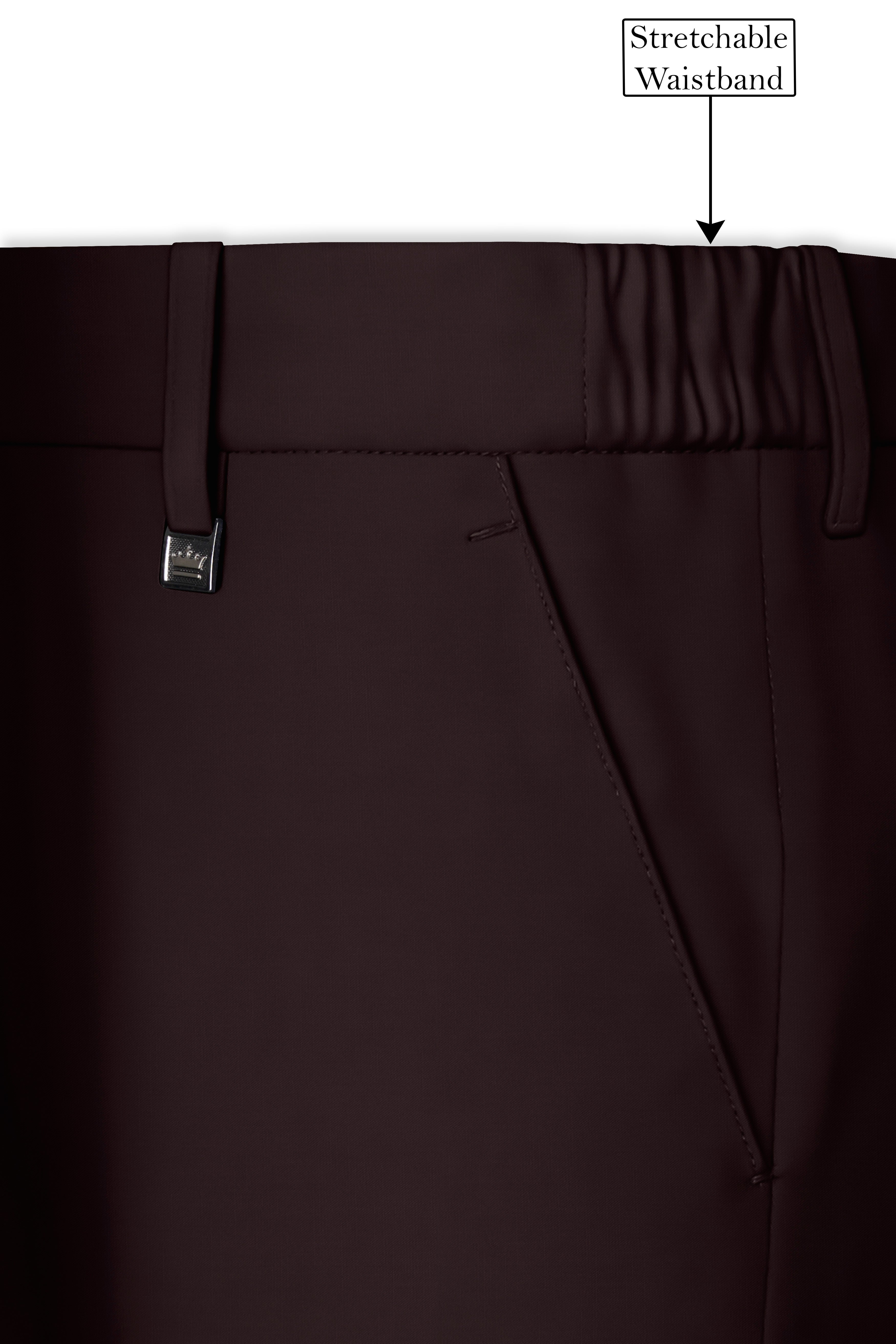 Bistre Brown Solid Pant