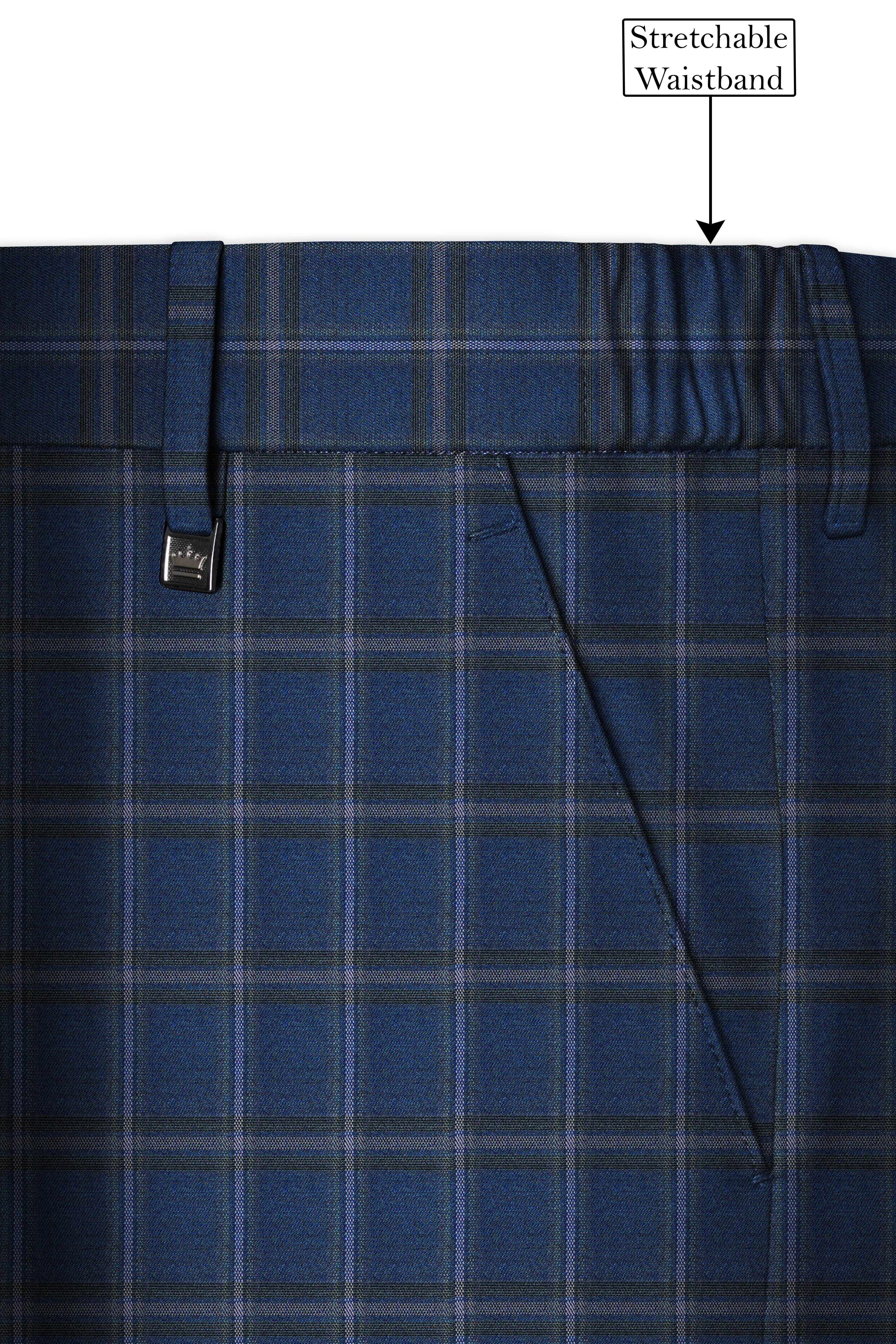 Blue Plaid Pant