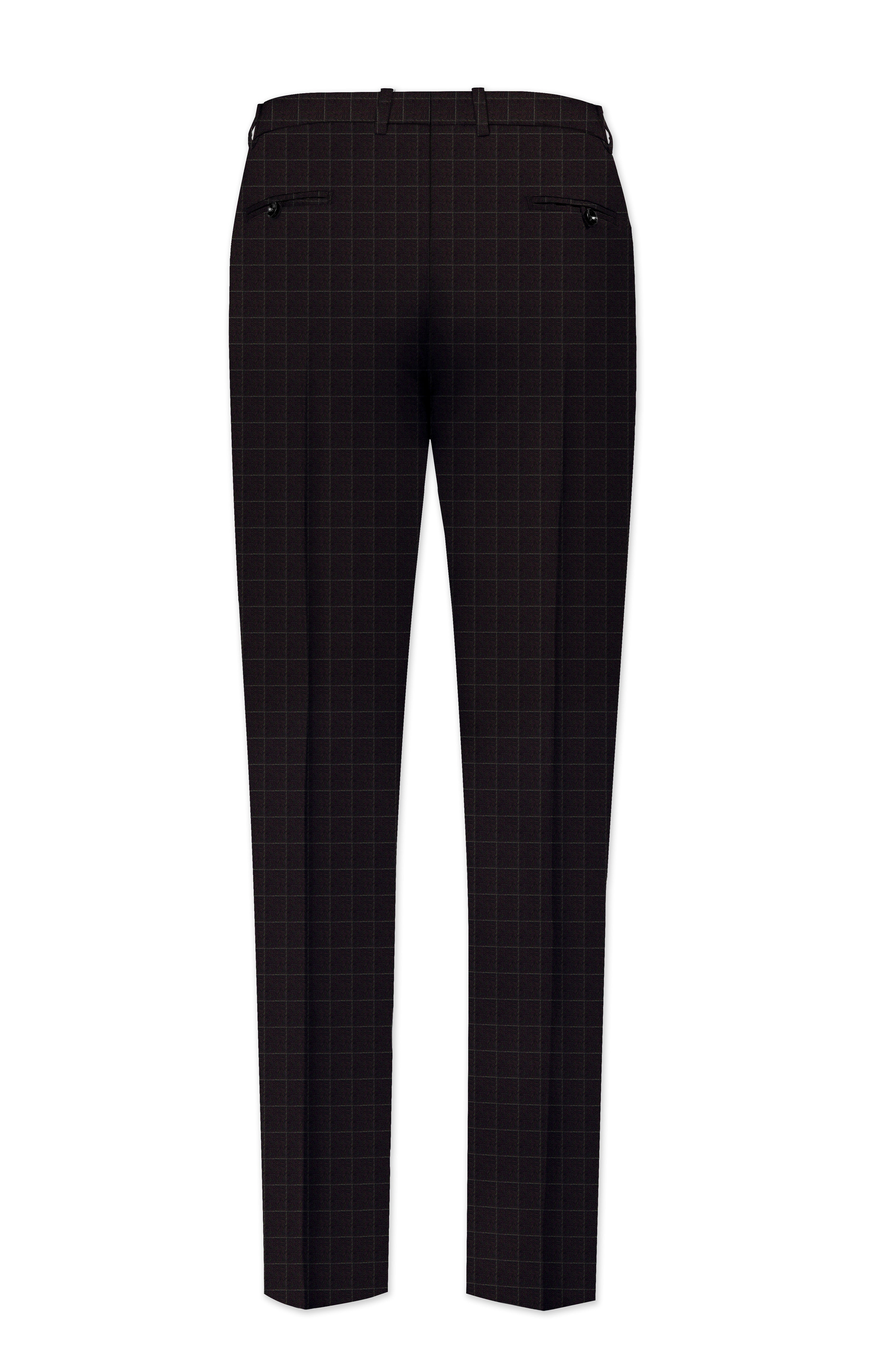 Thunder Brown Plaid Pant