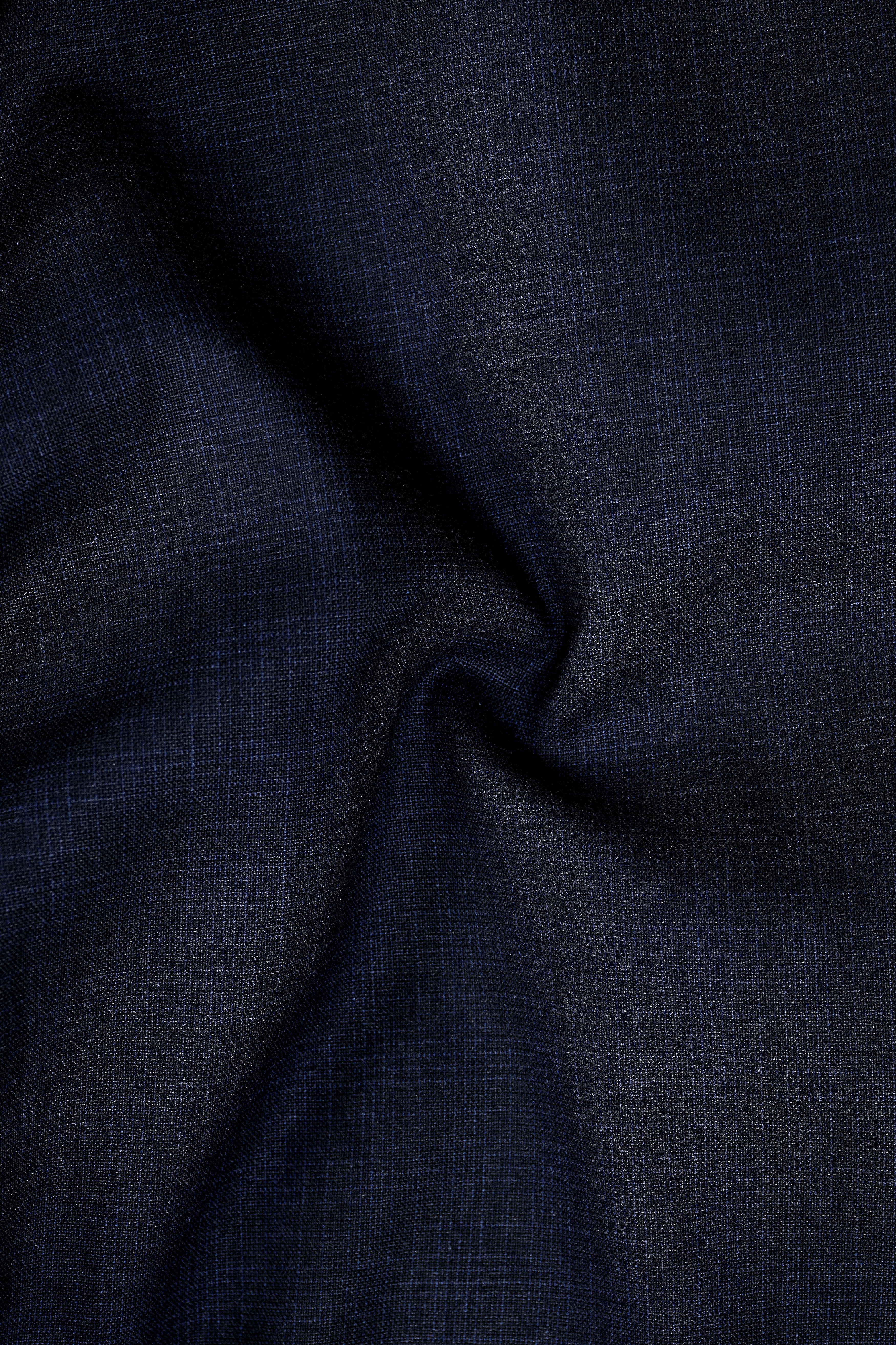 Ebony Clay Gray and Metallic Blue Plaid Pant