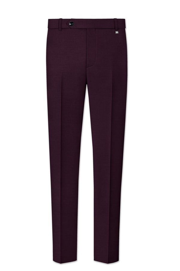 Eclipse Maroon Textured Pant