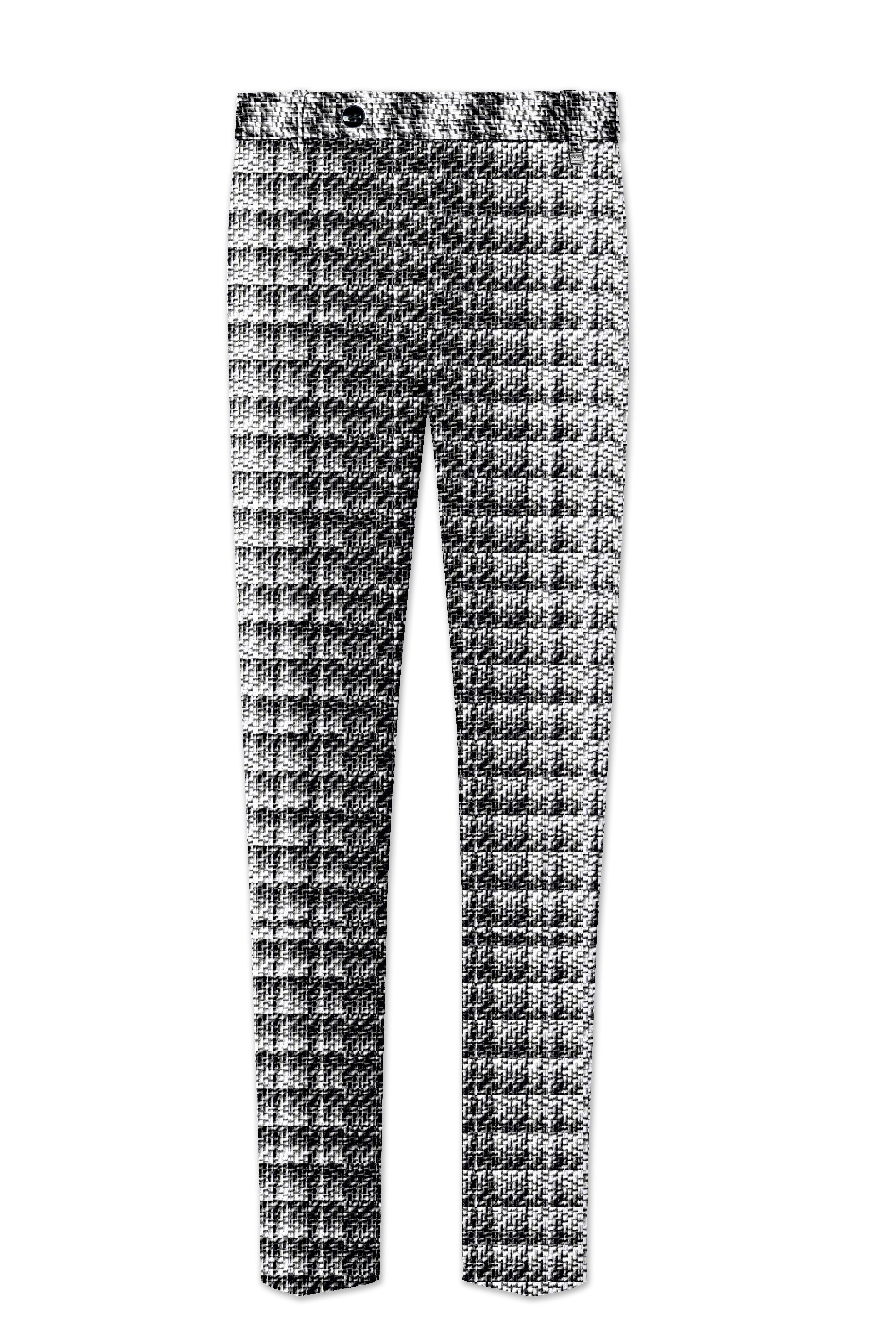 Mobster Gray Textured  Pant