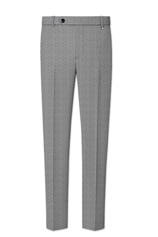 Mobster Gray Textured  Pant