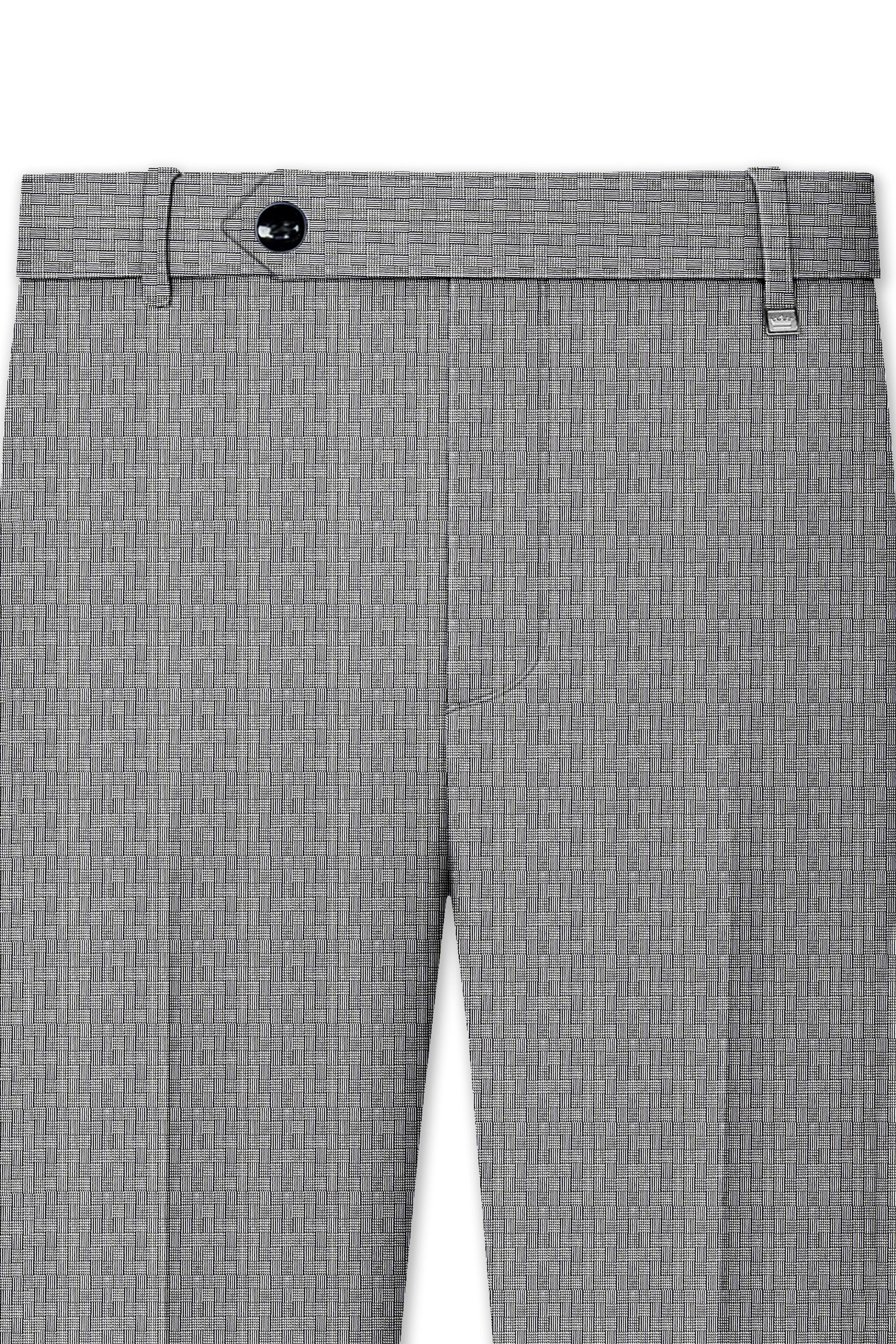 Mobster Gray Textured  Pant