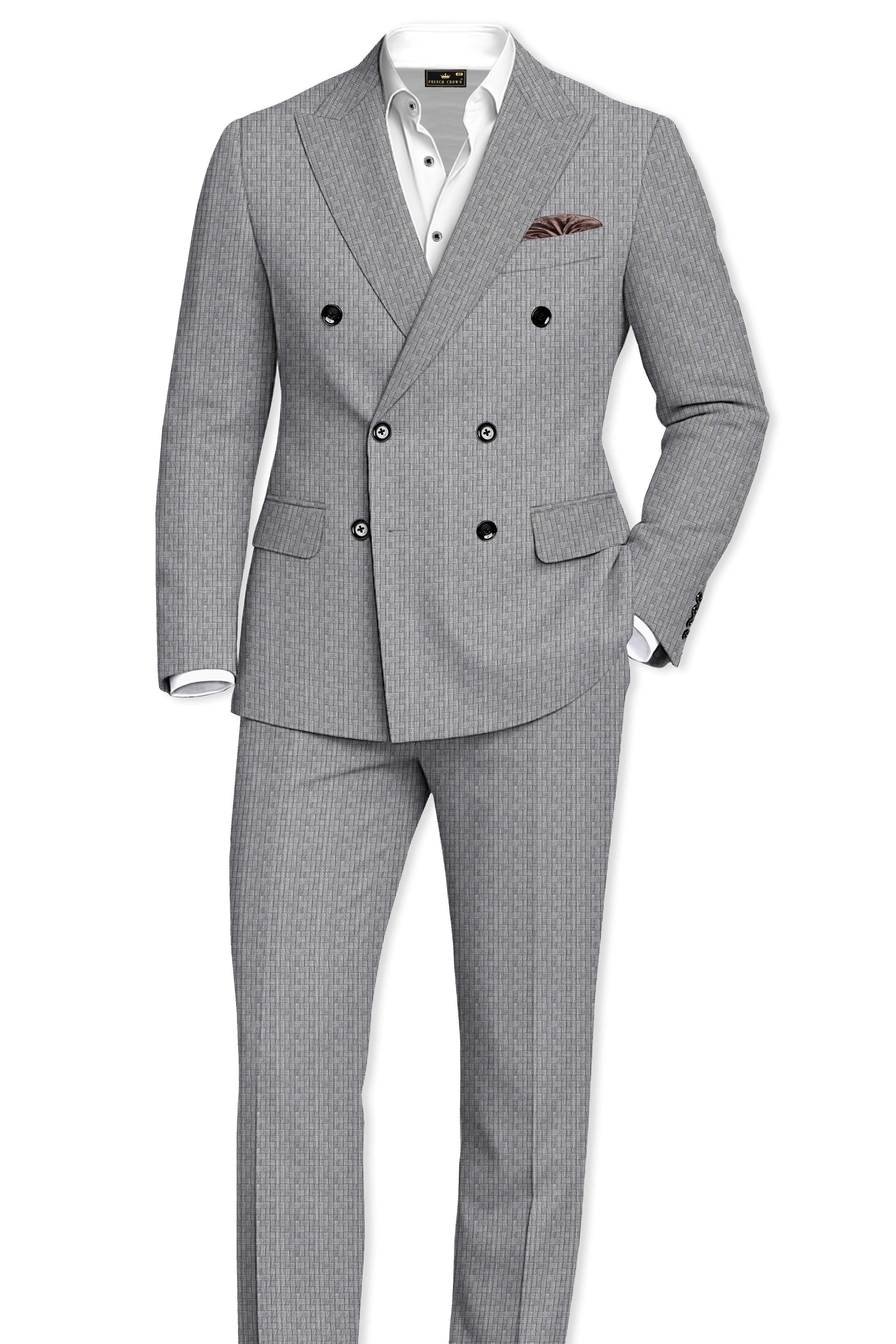 Mobster Gray Textured  Pant