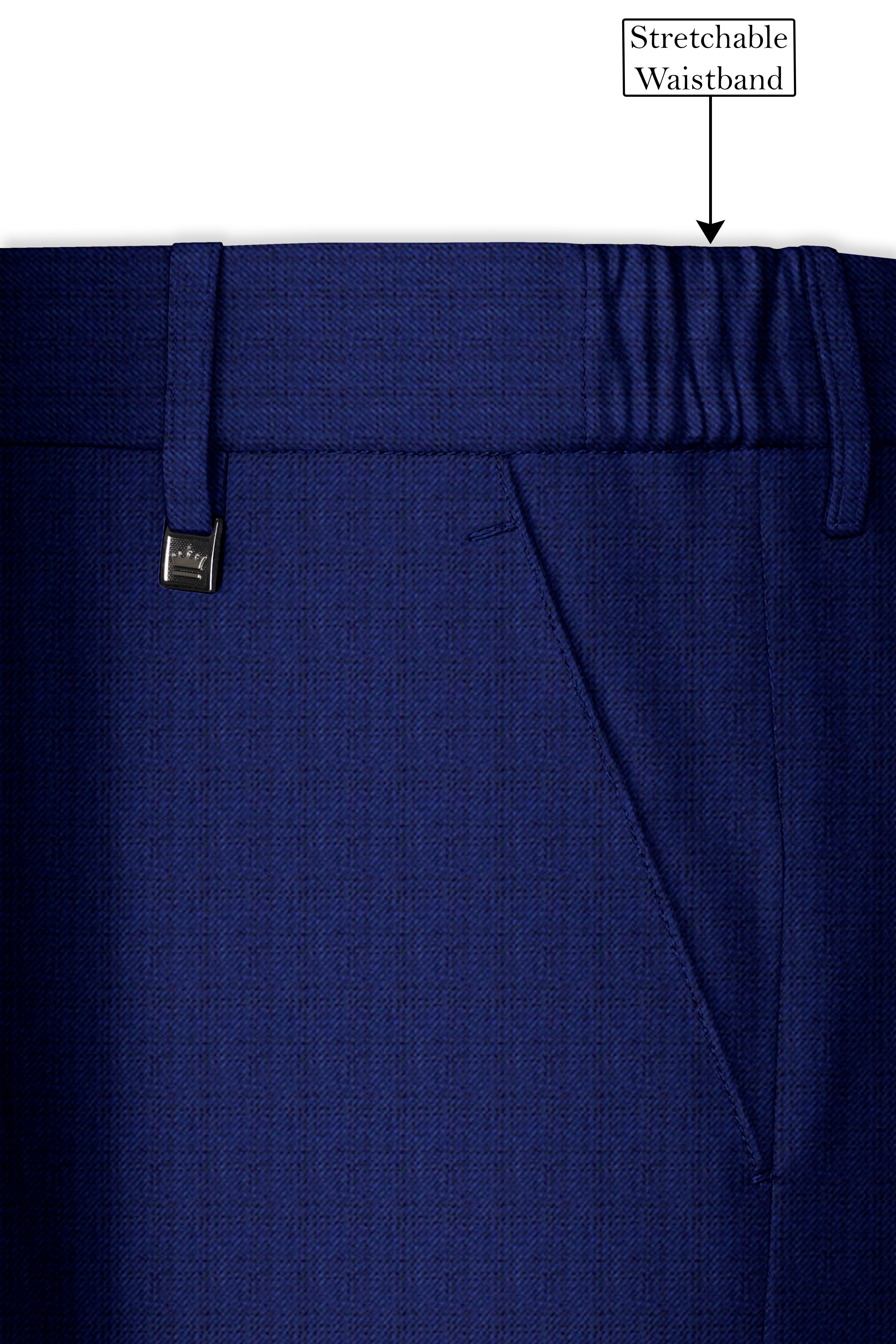 Rhino Blue Textured Pant