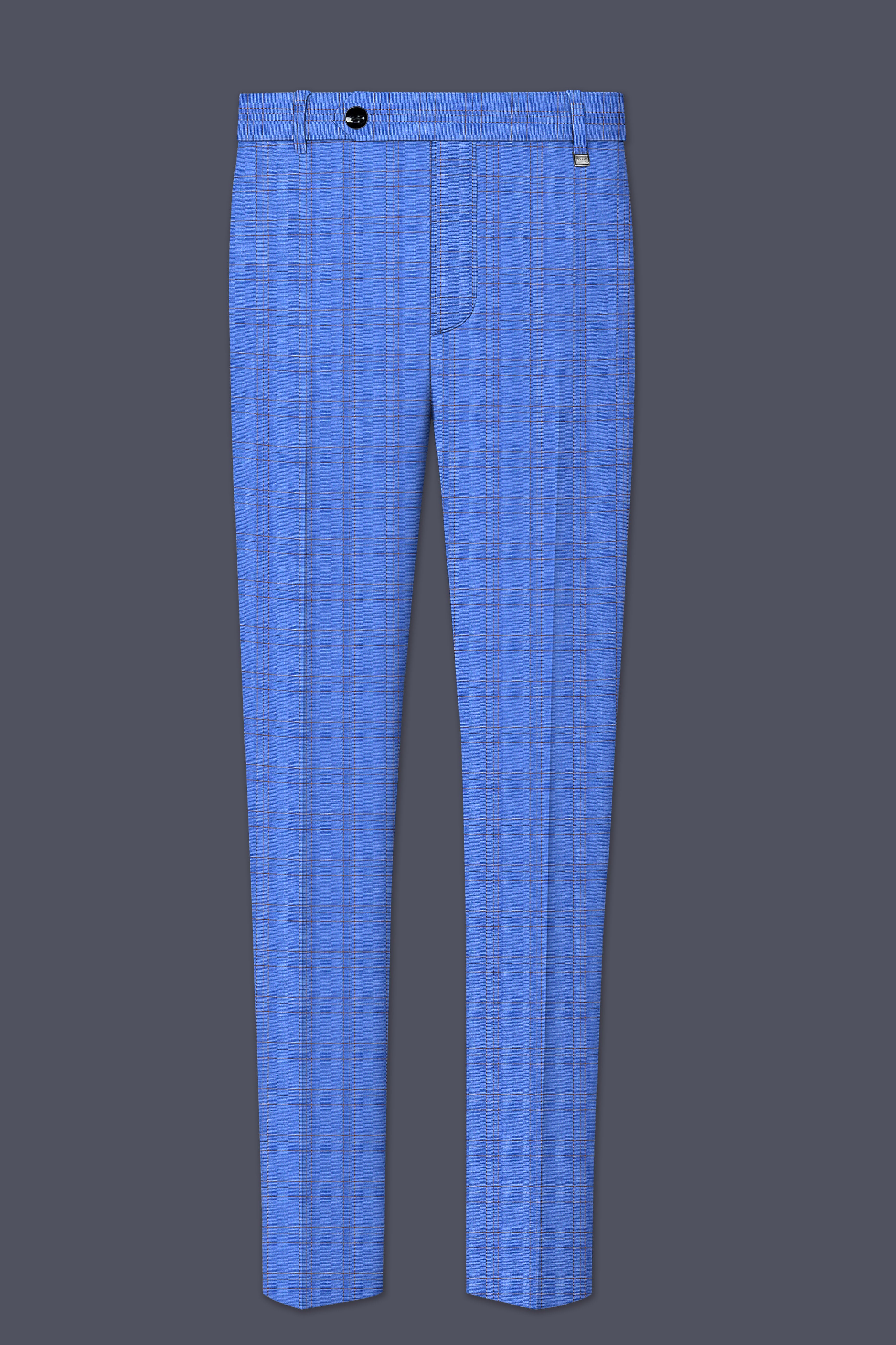 Scampi Blue With Pickled Brown Plaid Pant