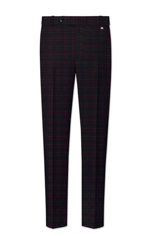 Onyx Black Plaid Pant