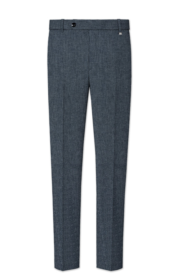 Pale Slate Gray and Black Premium Cotton Pant