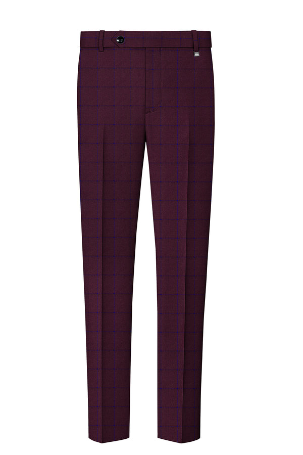 Wine Berry With Haiti Blue Pant
