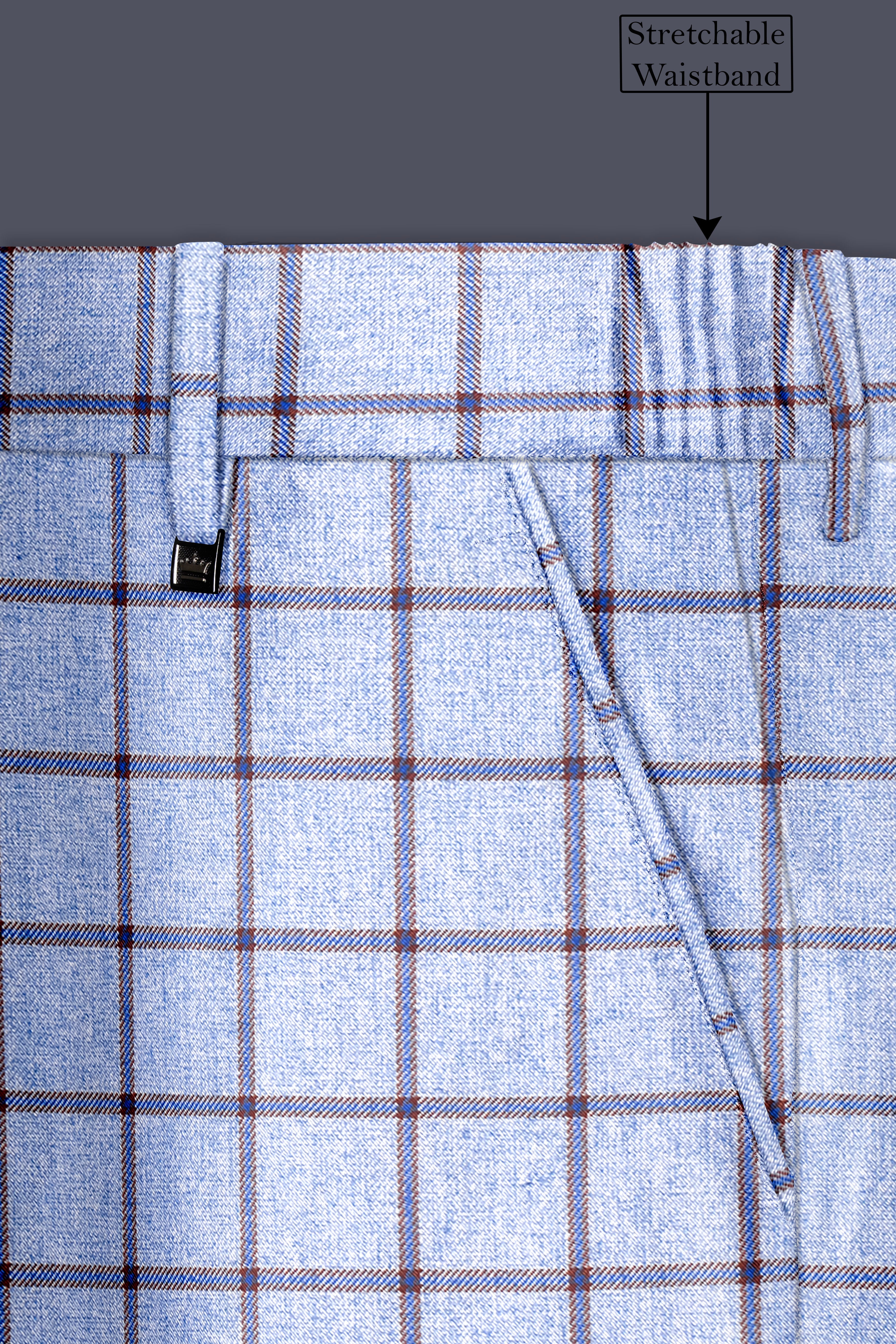 Spun Pearl Gray Checkered Pant