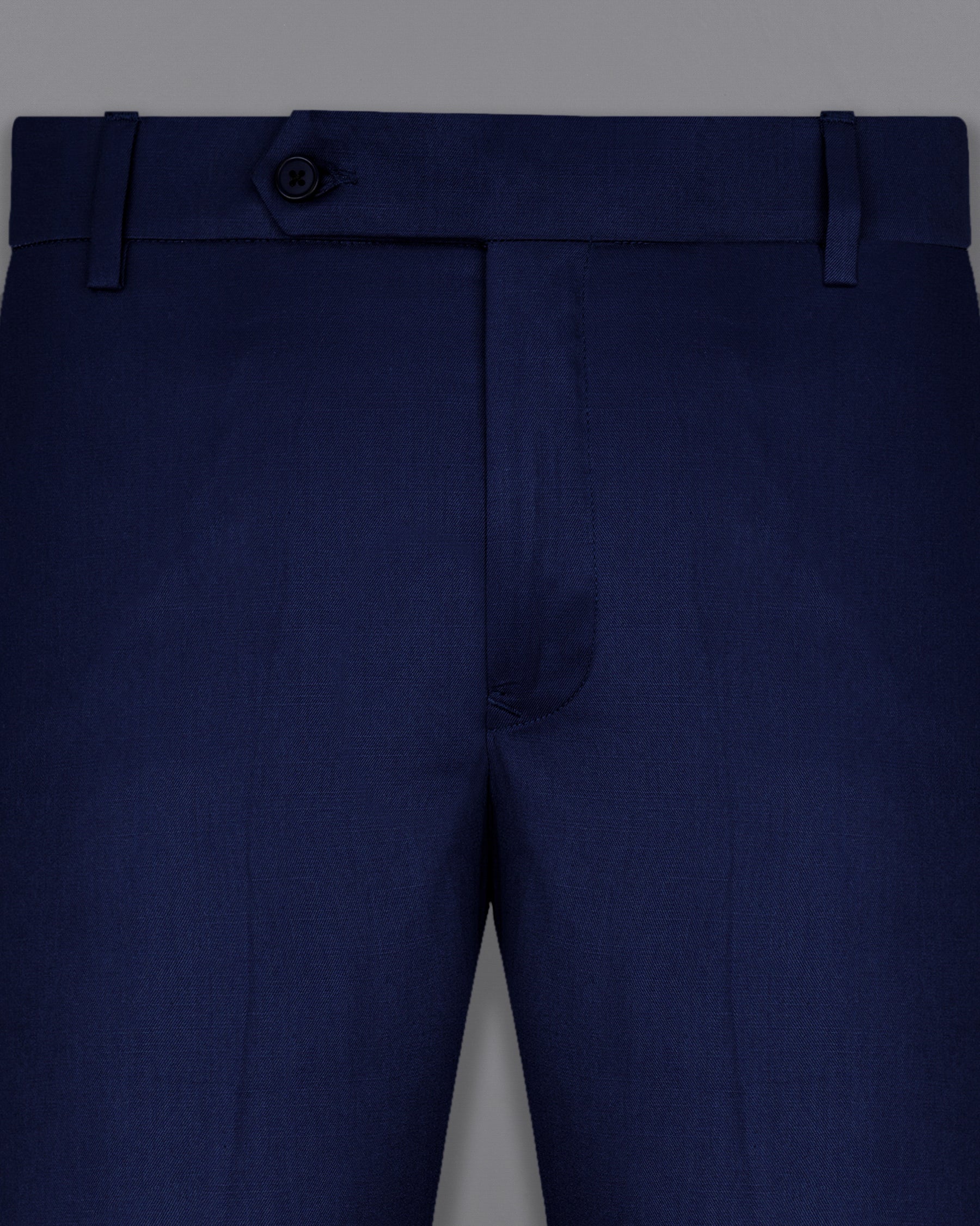 Gunmetal Blue Subtle Sheen Stretchable Waistband traveler Pants