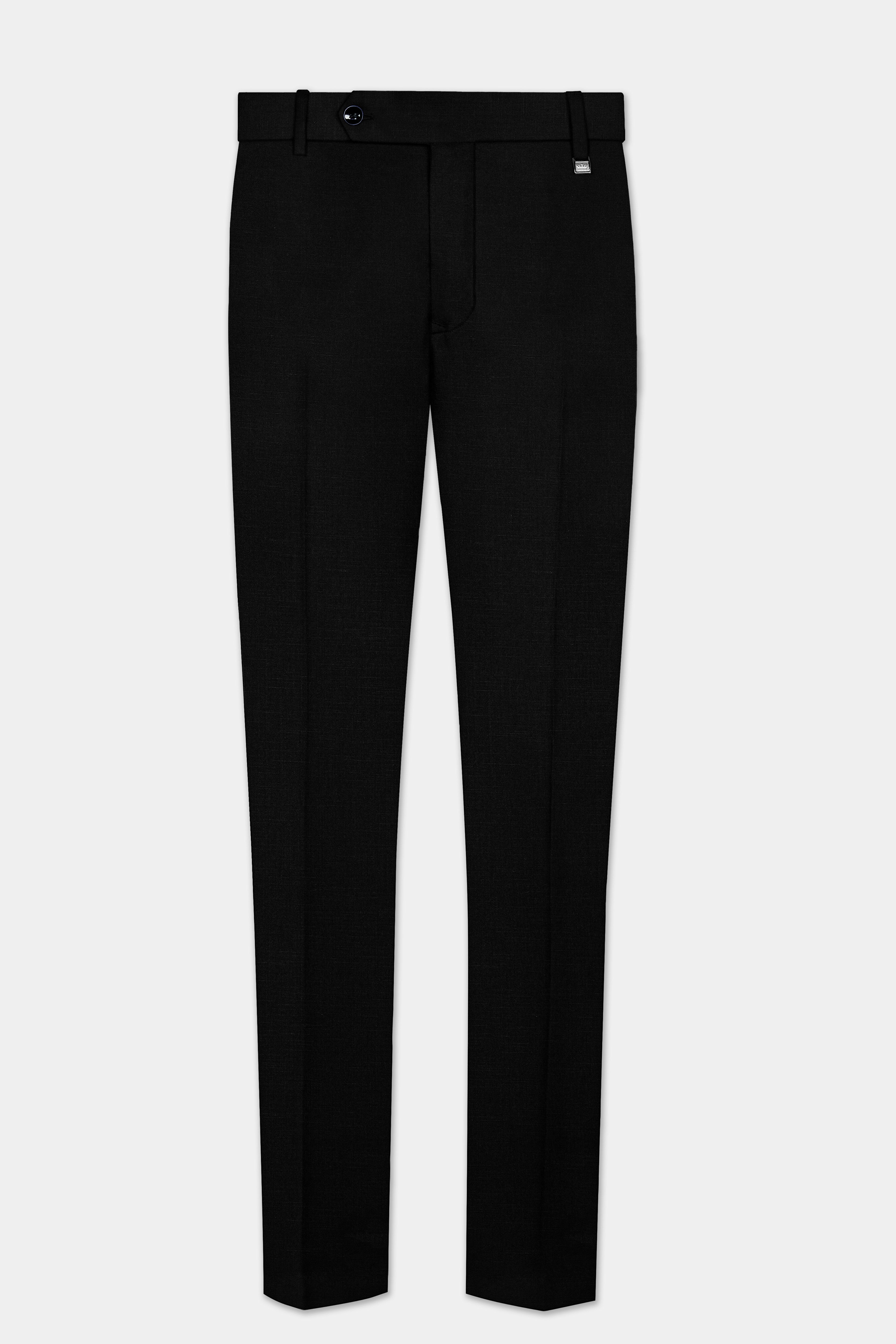 Jade Black Stretchable Waistband traveler Pants