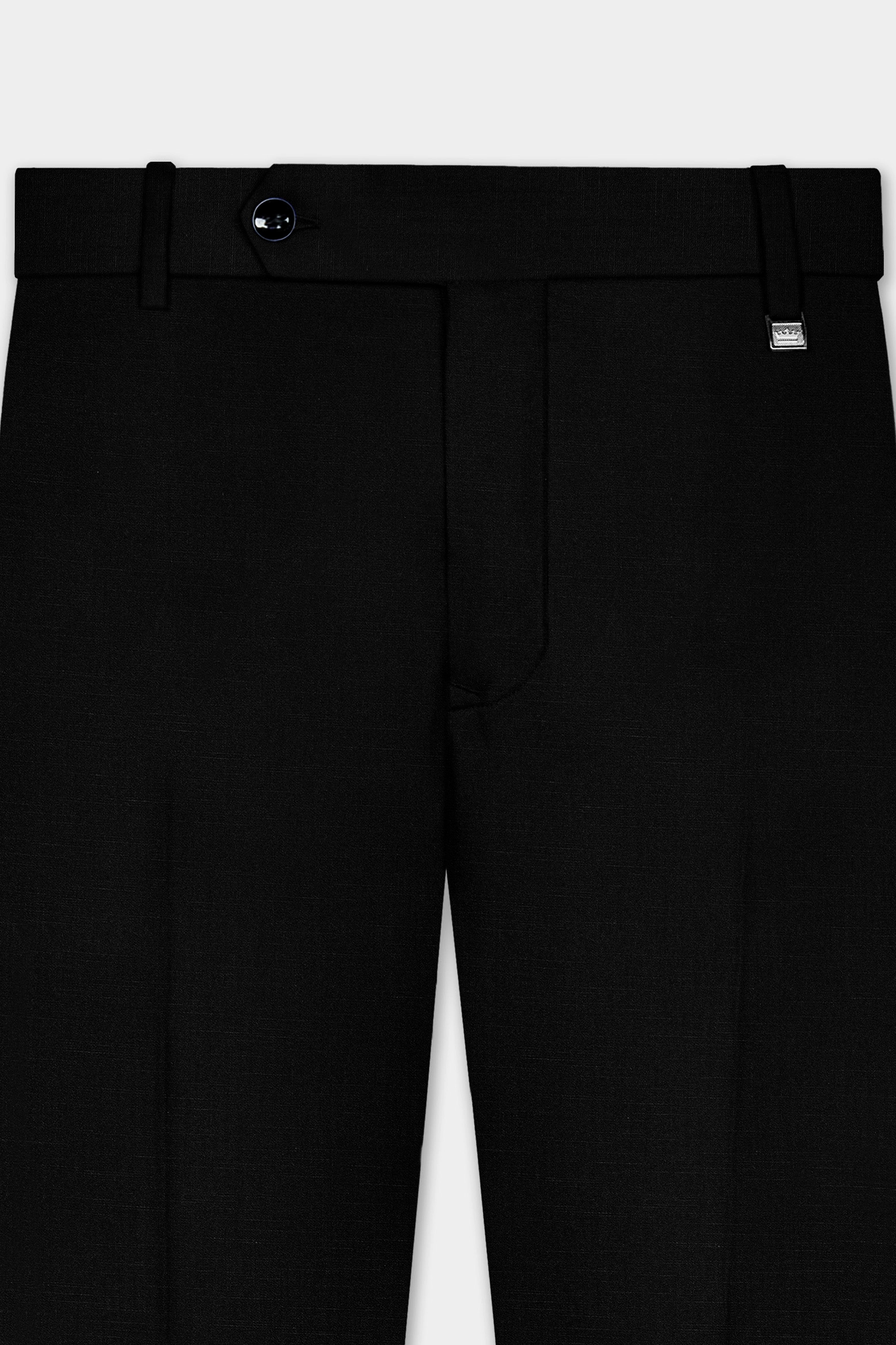 Jade Black Stretchable Waistband traveler Pants