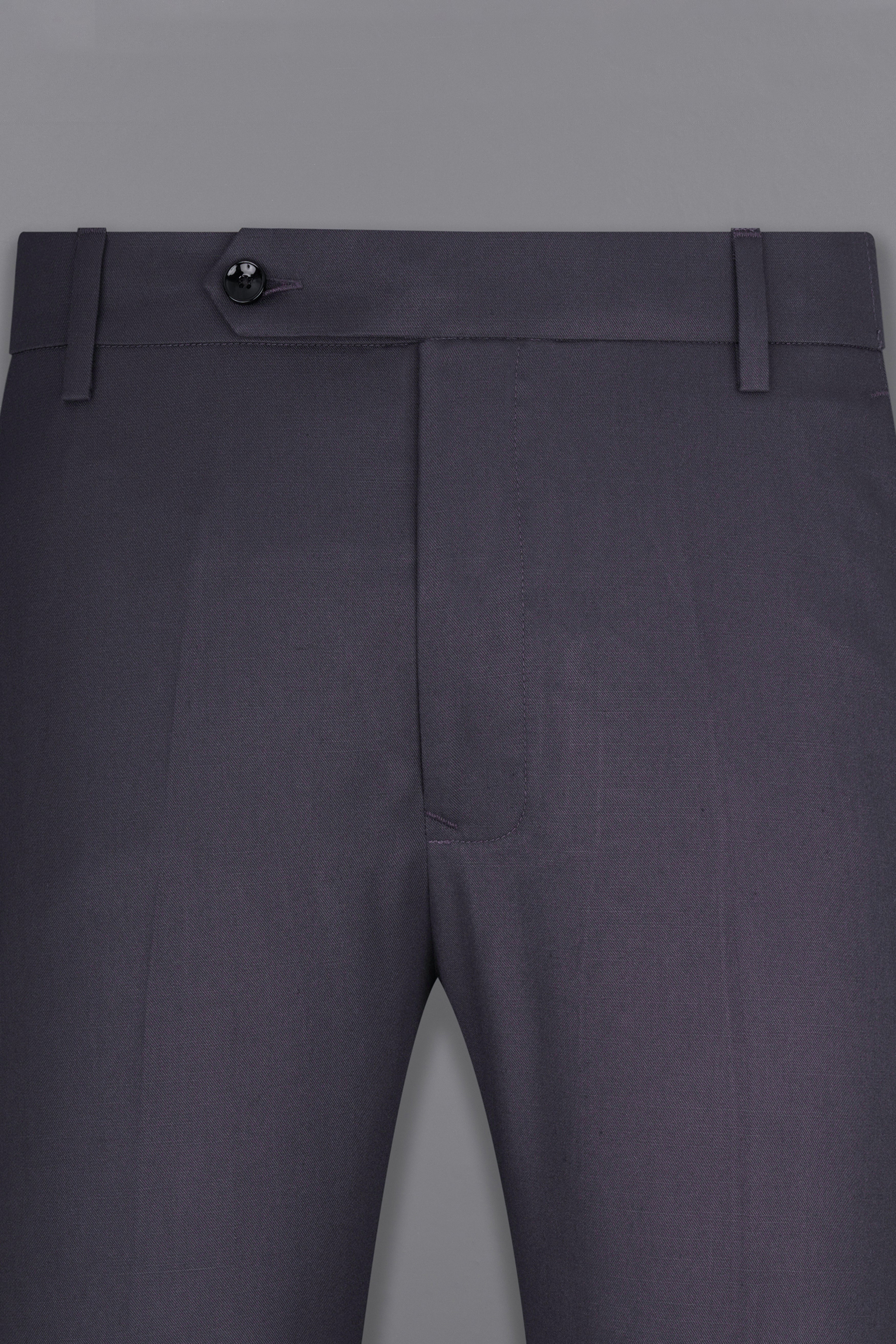 Charcoal Gray Subtle Sheen Stretchable Waistband traveler Pants