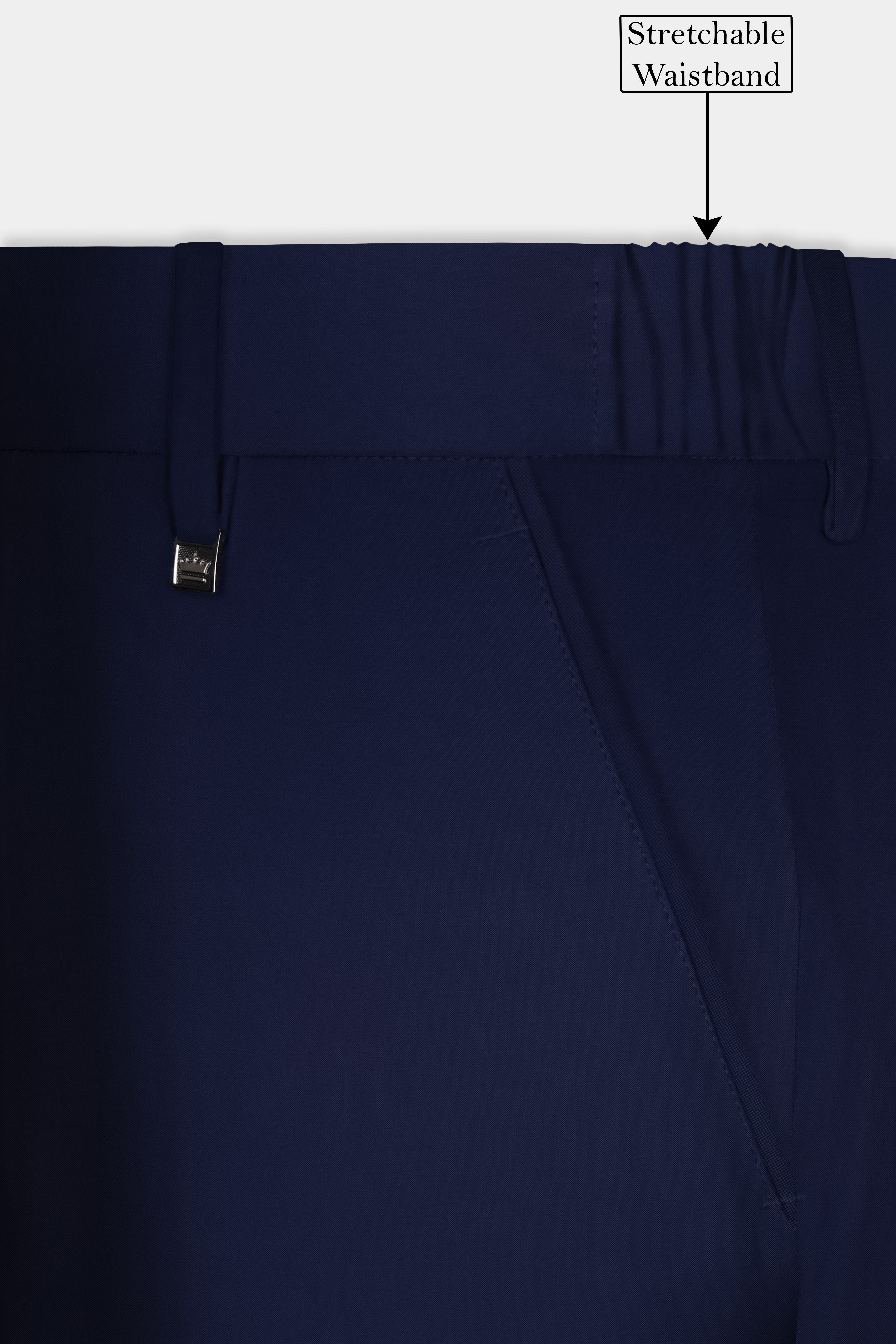 Ebony Clay Blue Textured Pant