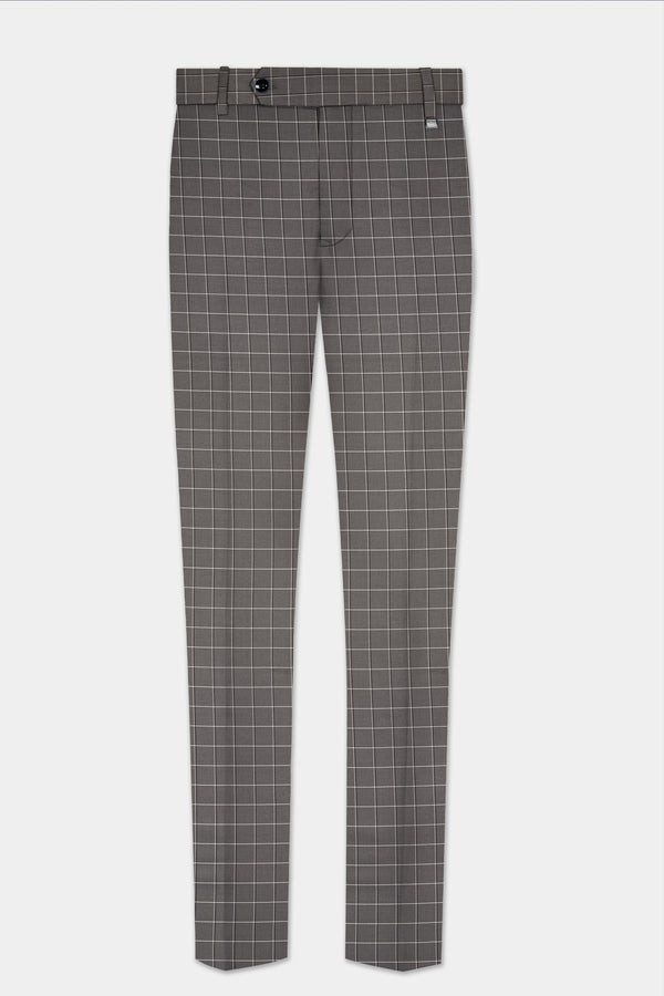 Mortar Gray Checkered  Pant