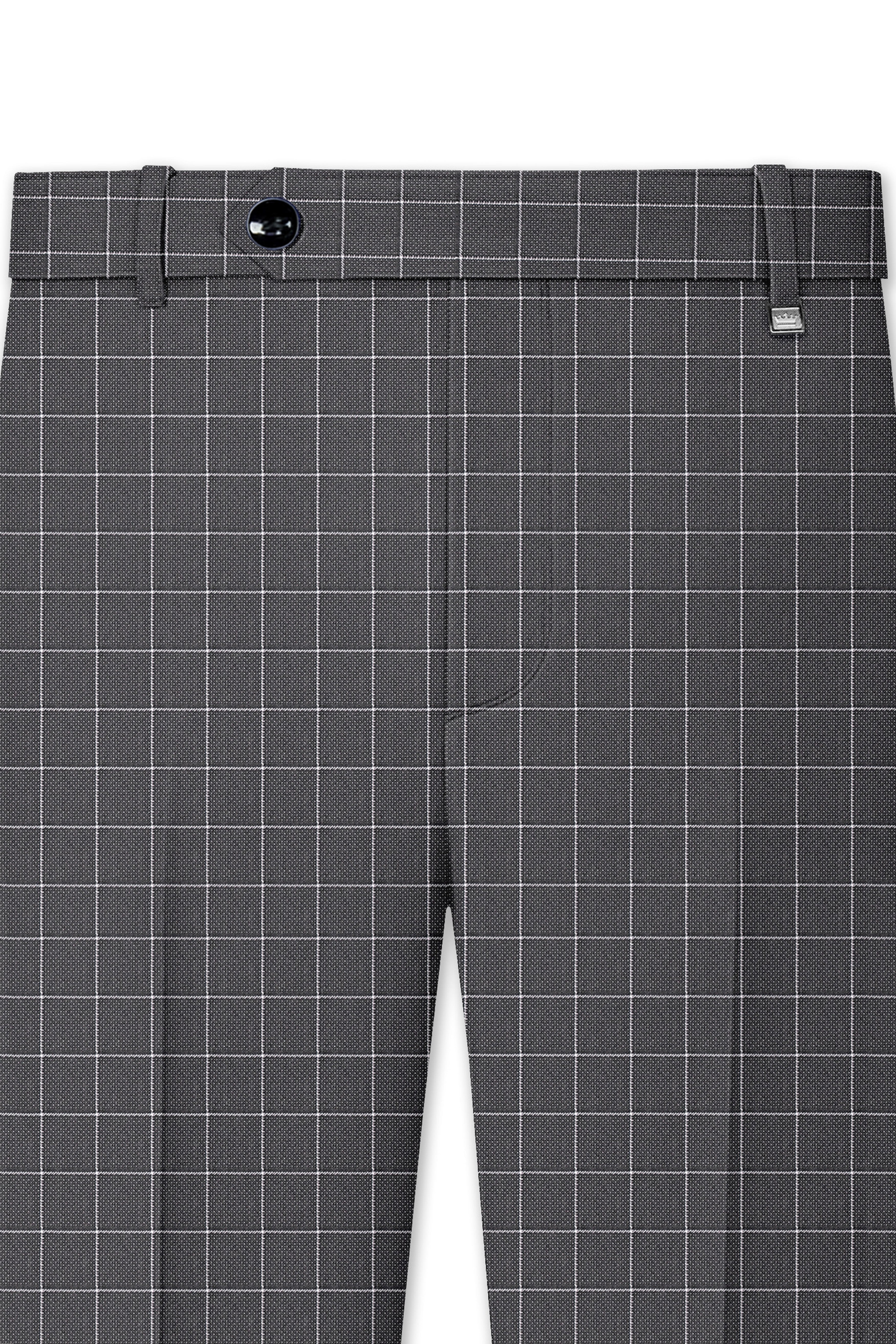 Mortar Gray Checkered  Pant