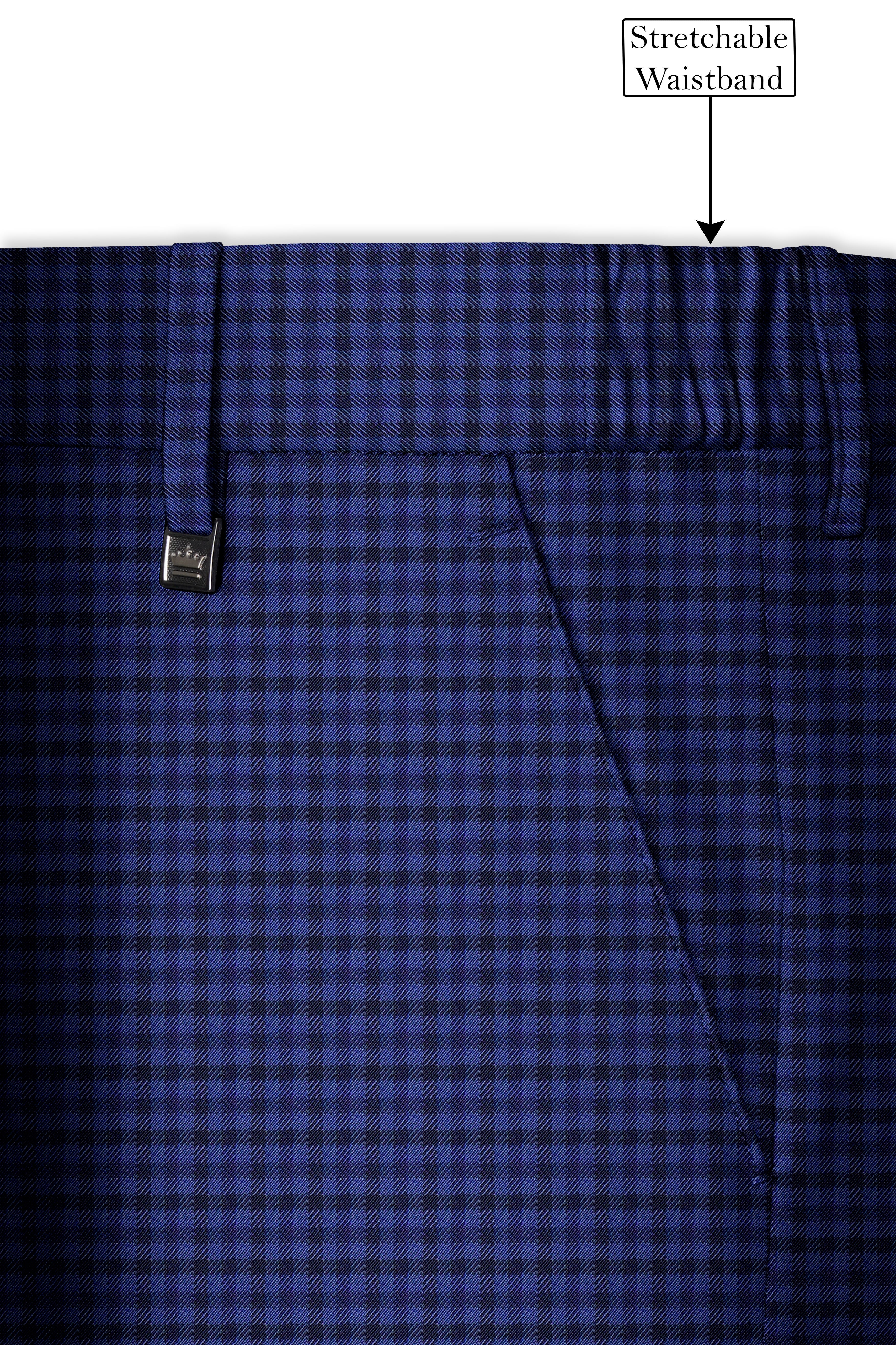 Victoria Blue Gingham Checkered Pants