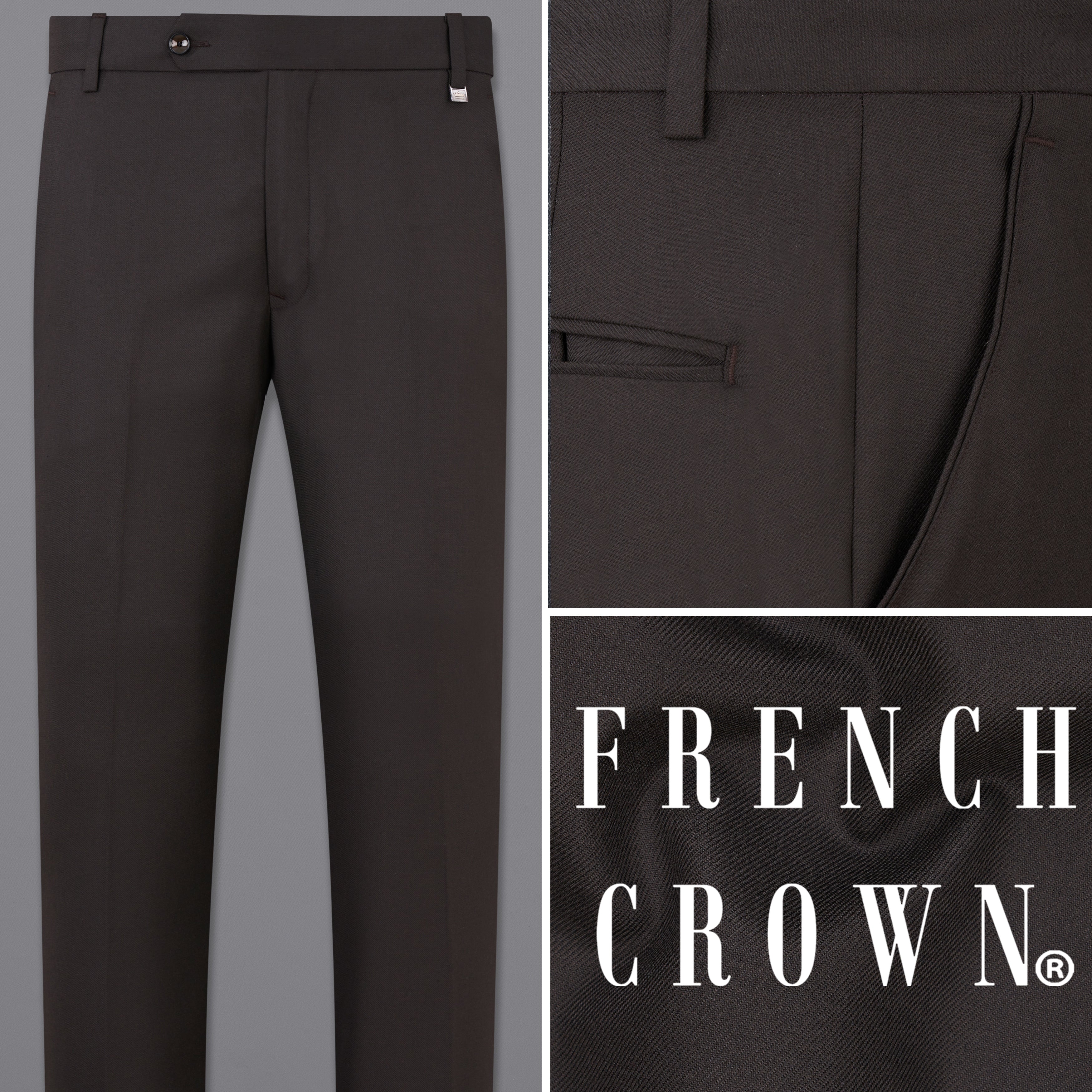 Eclipse Brown Textured Pants