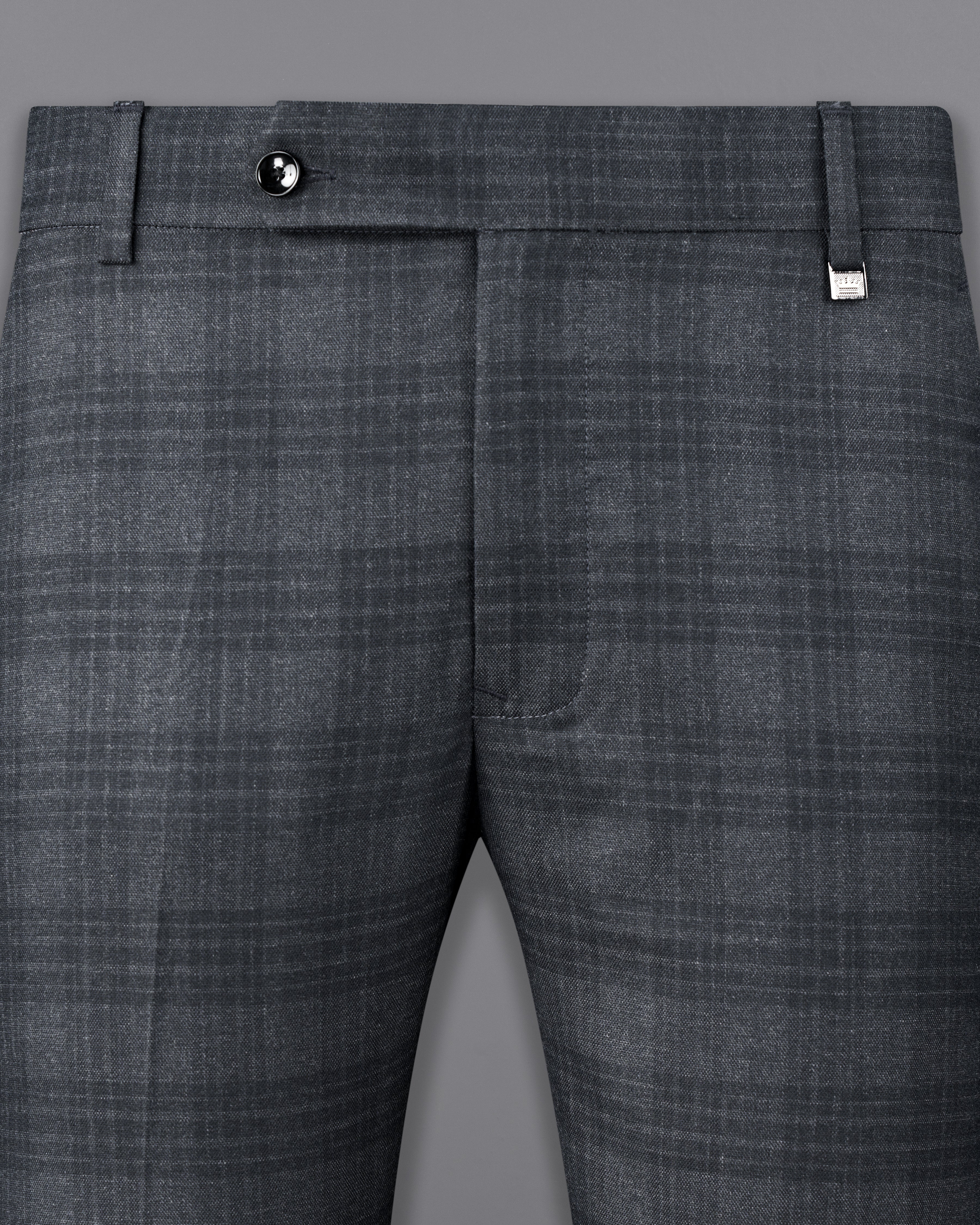 Buy CRIMSOUNE CLUB Red Checks Cotton Slim Fit Men's Trousers | Shoppers Stop