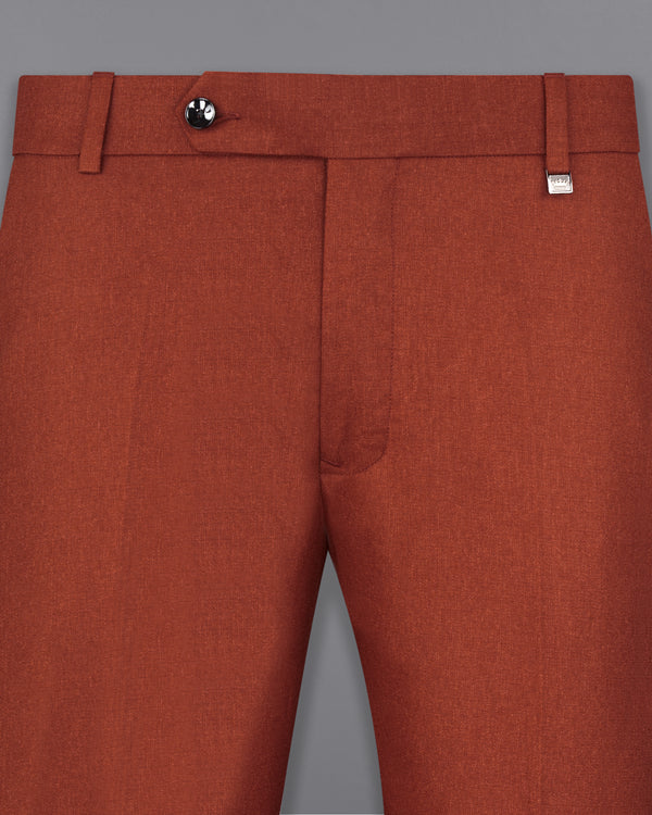 Kingston SlimLeg Trousers Cherry Red Wool Twill  Welcome to the Fold LTD