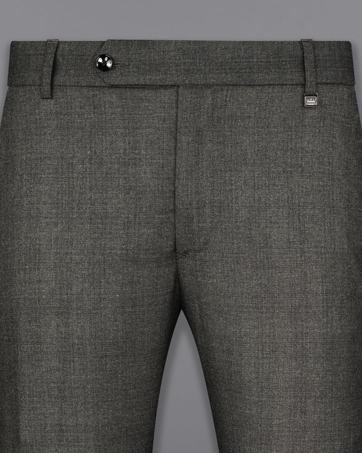 Buy Dark Grey Mid Rise Check Slim Trousers for Men Online at SELECTED HOMME  224955401