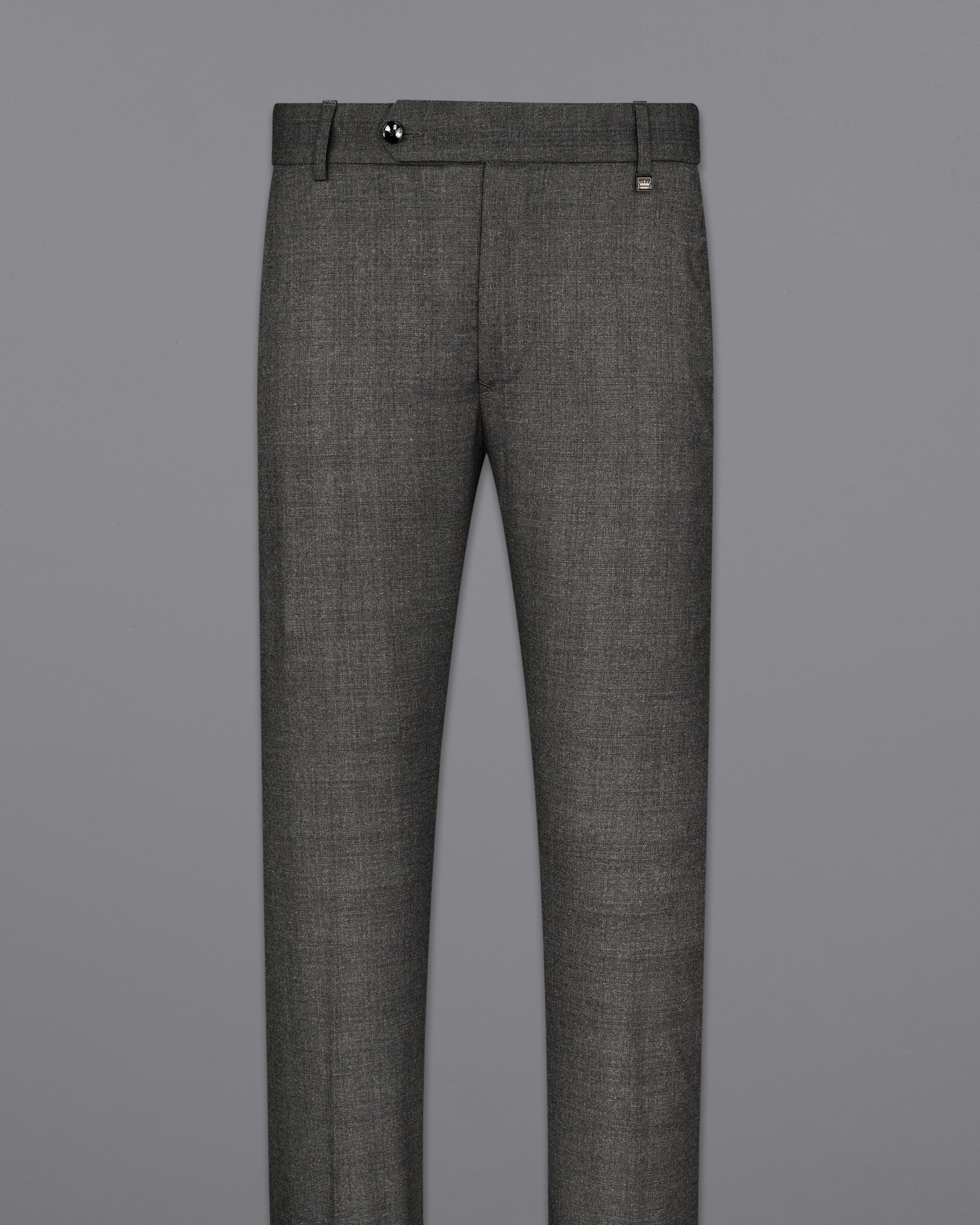 Iridium Dark Gray Textured Premium Terry-Rayon Pant For Men Iridium Dark Gray Textured Premium Terry-Rayon Pant For Men