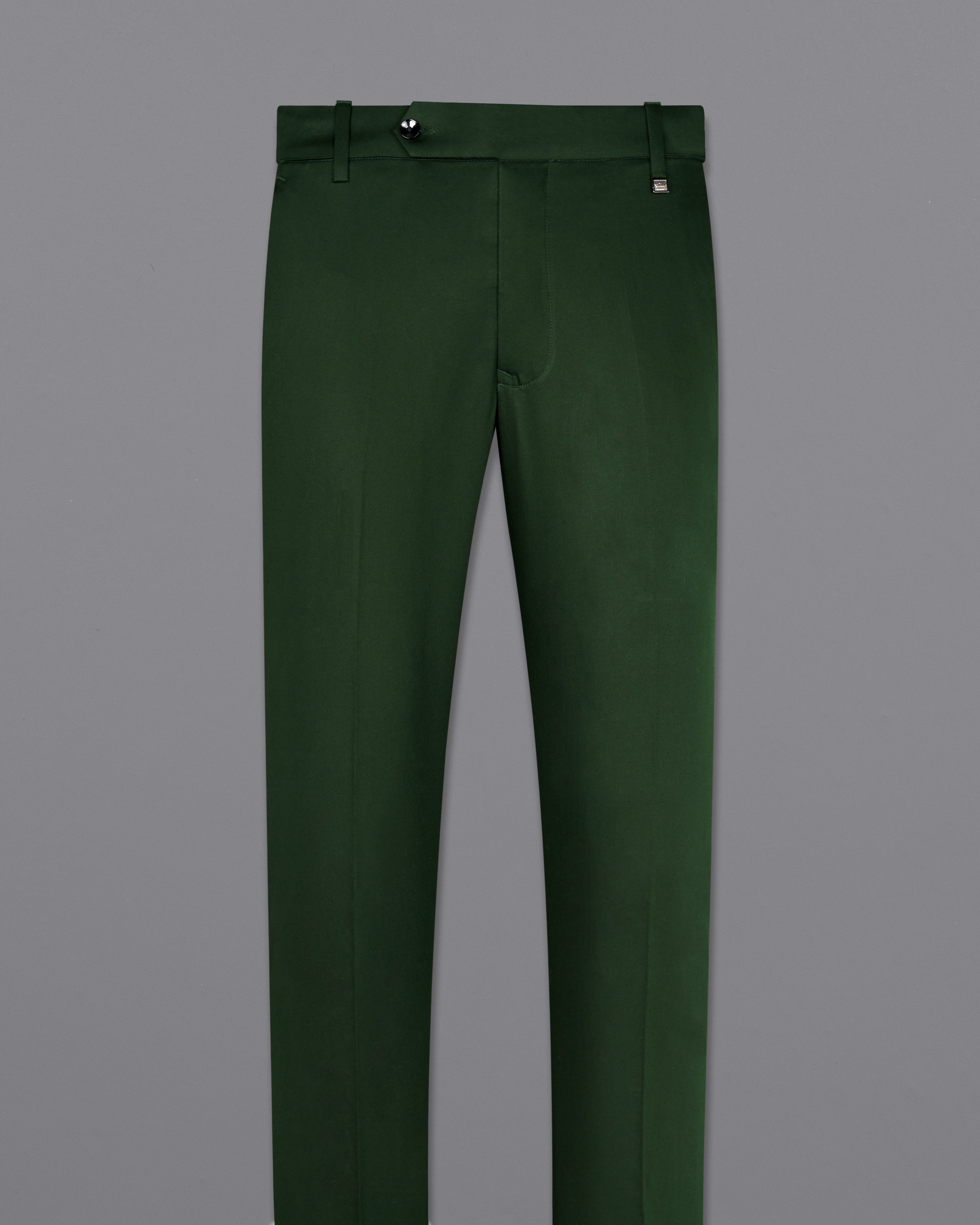 Myrtle Green Wool Rich Stretchable traveler Pant